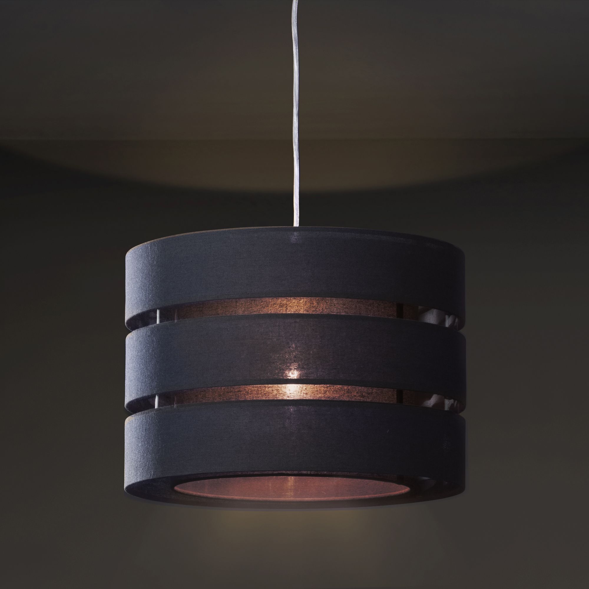 Trio Midnight blue Pendant Cylinder Light shade (D)28cm