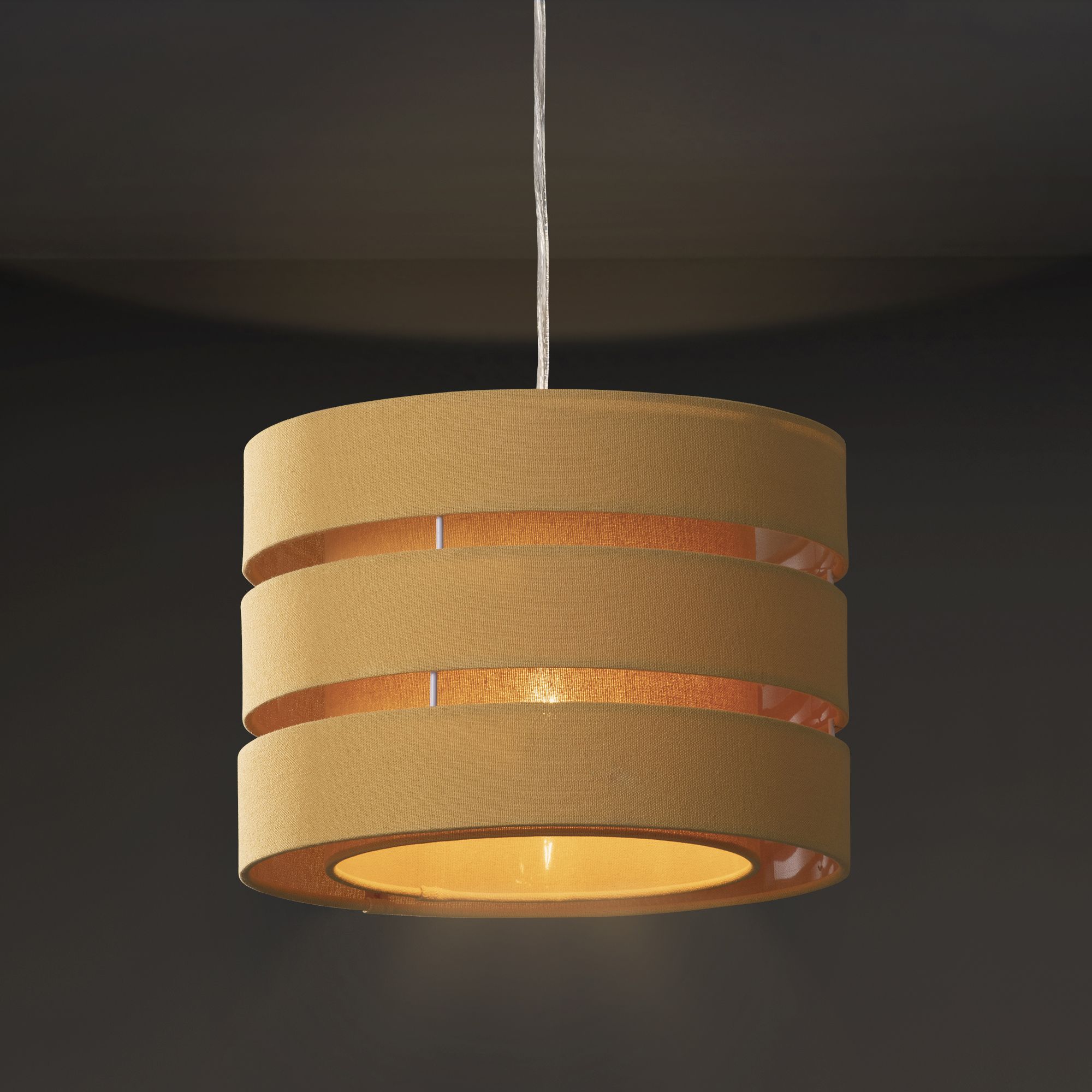 Trio Mustard yellow Pendant Cylinder Light shade (D)28cm