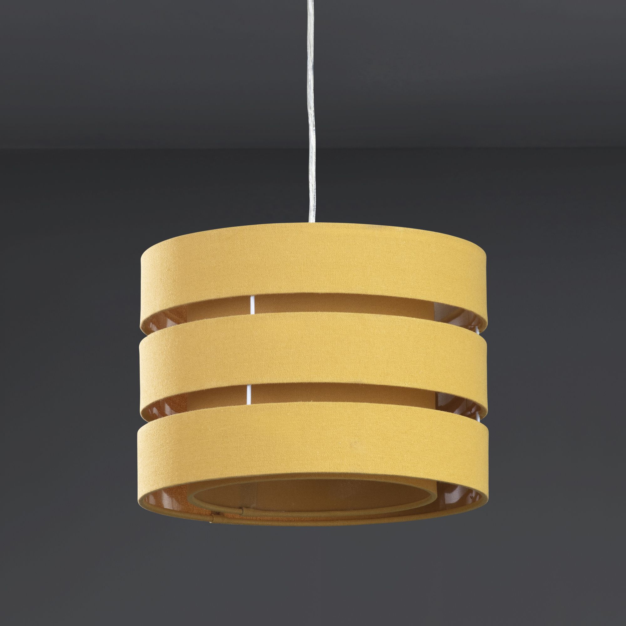 Trio Mustard yellow Pendant Cylinder Light shade (D)28cm