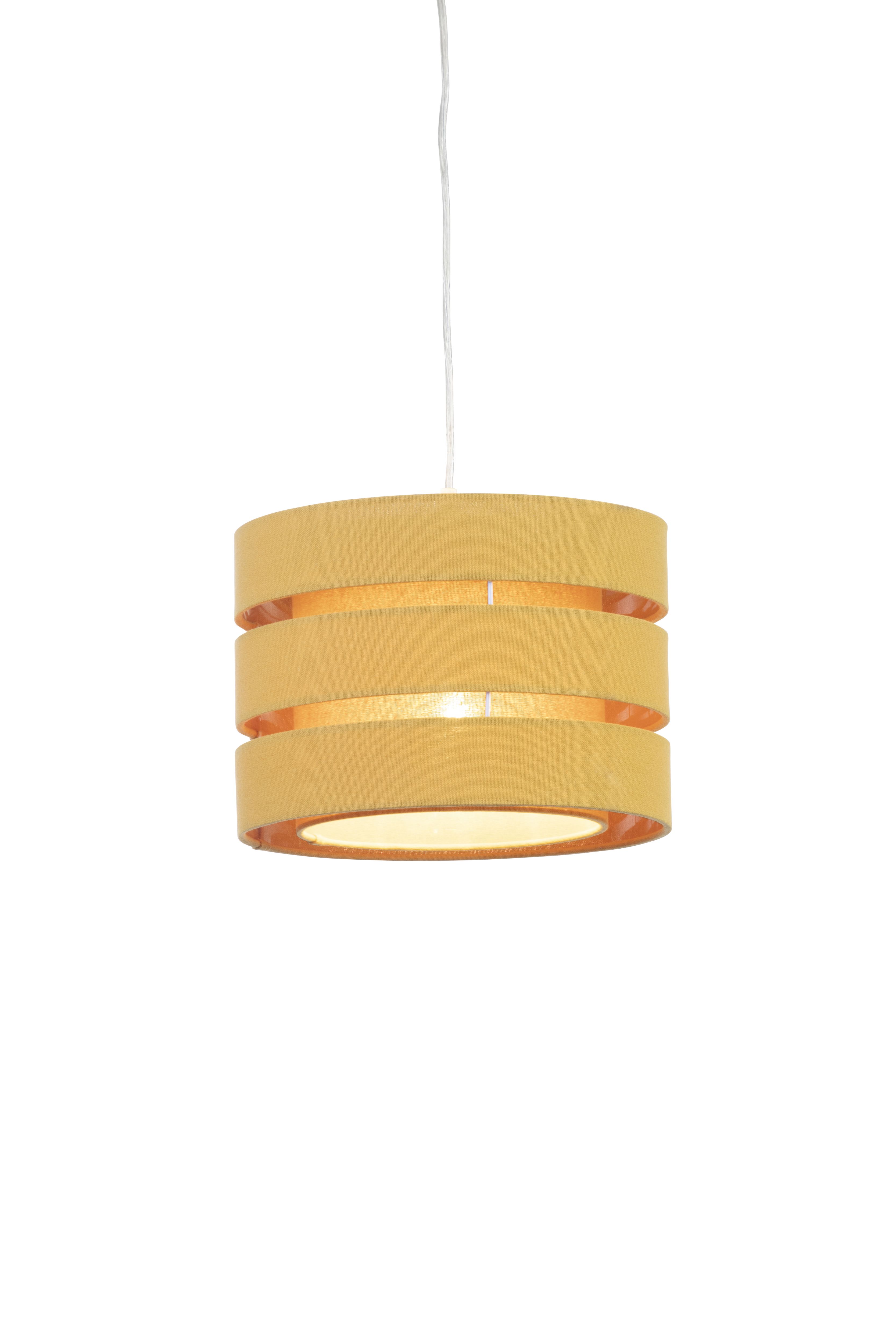 Trio Mustard yellow Pendant Cylinder Light shade (D)28cm