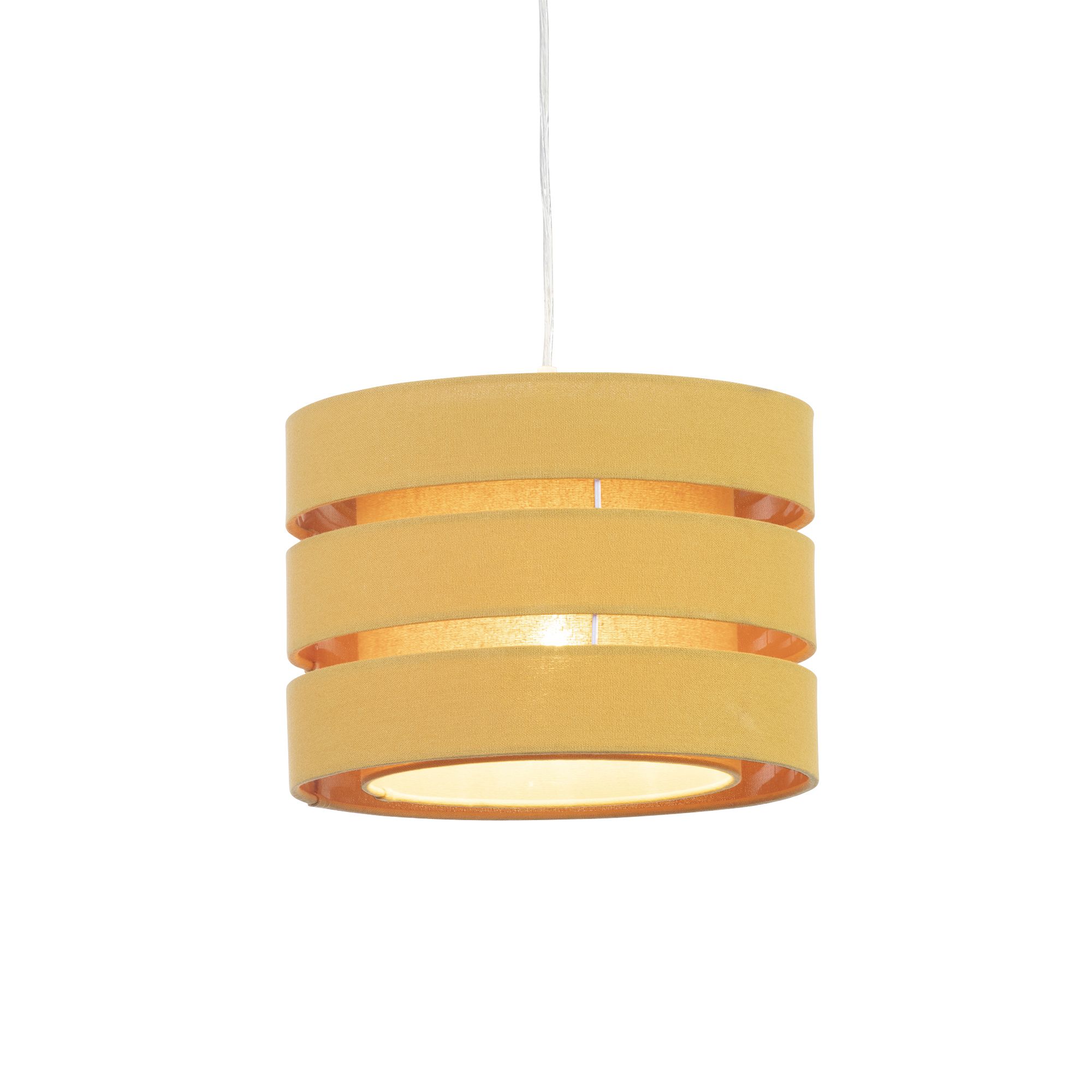 Trio Mustard yellow Pendant Cylinder Light shade (D)28cm