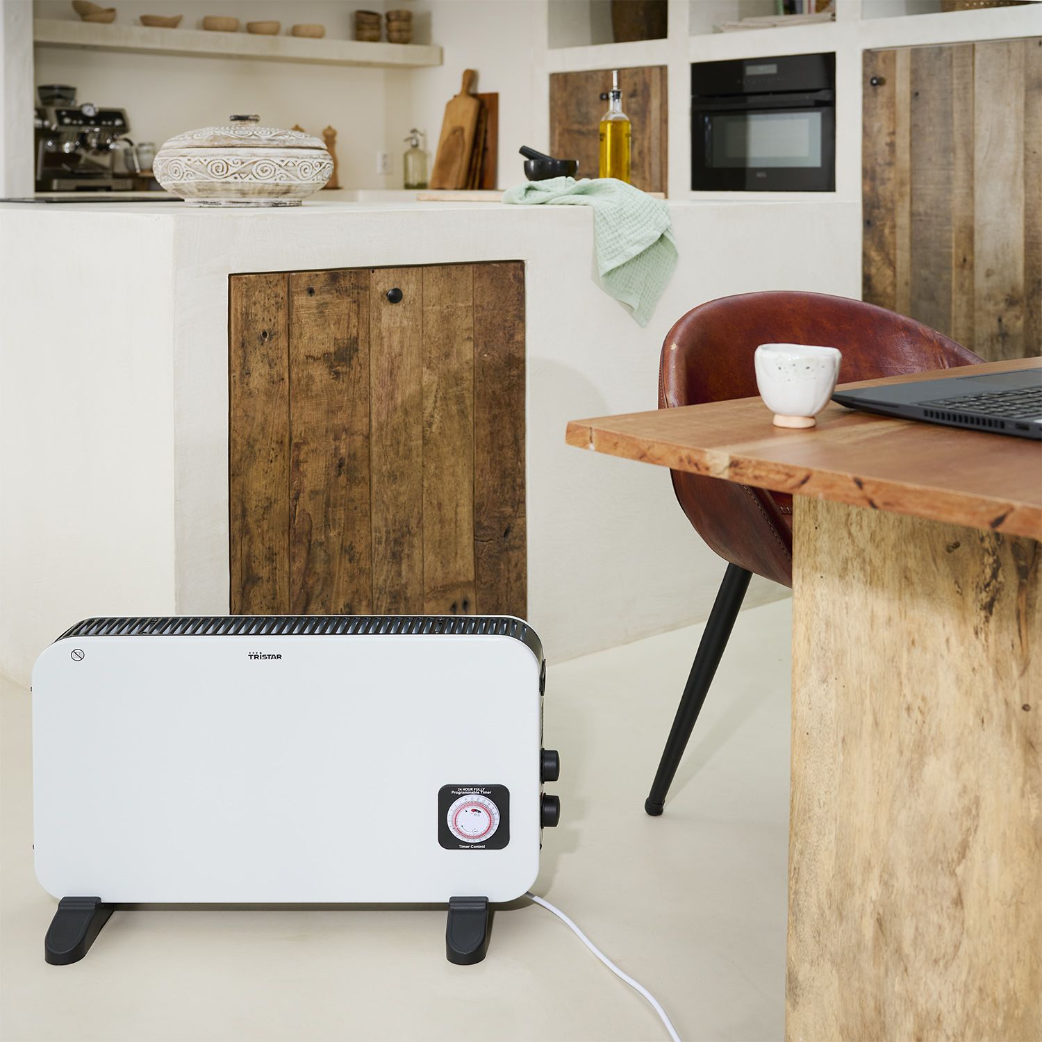 Tristar 2000W White Convector heater With timer function