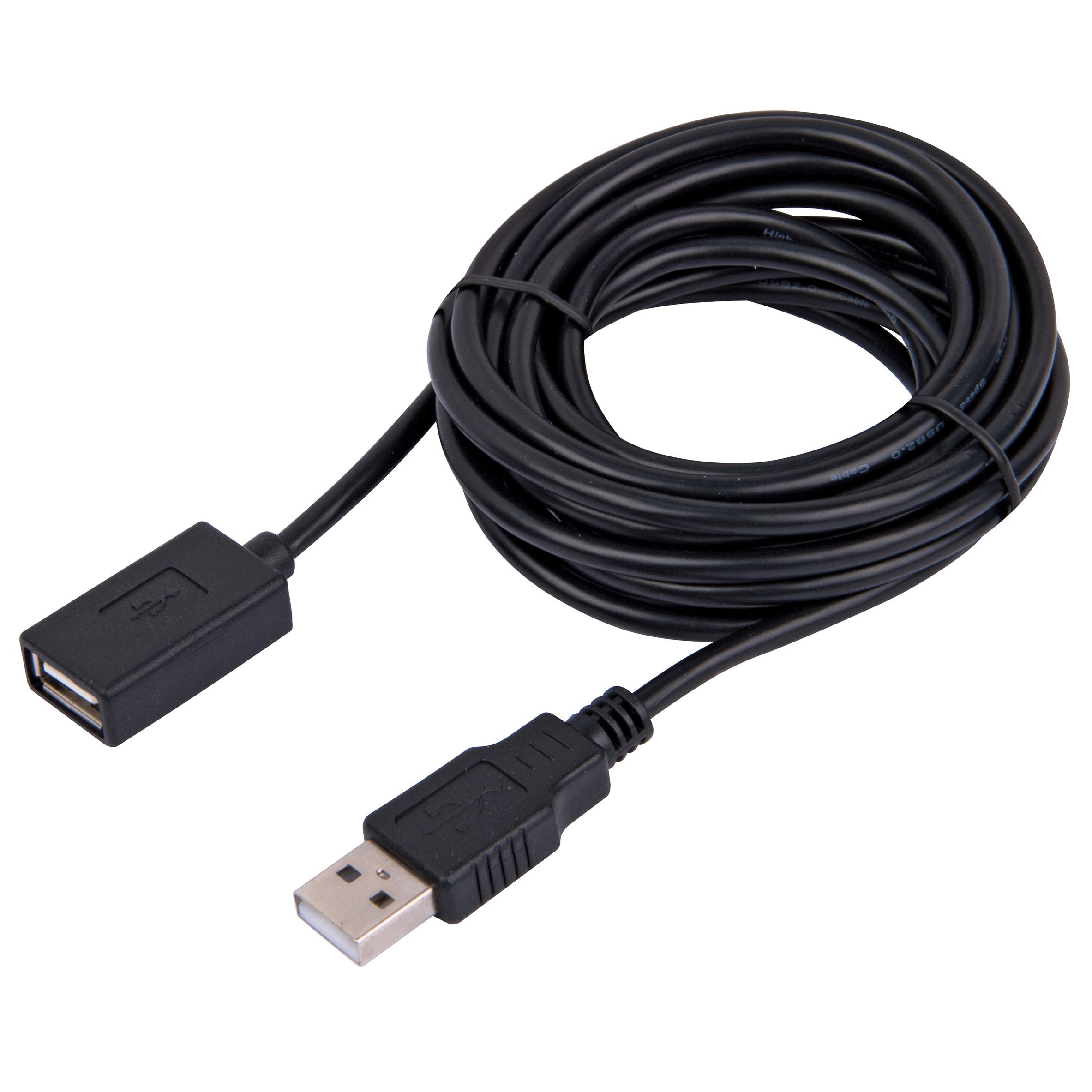 Tristar Black Extension lead with USB