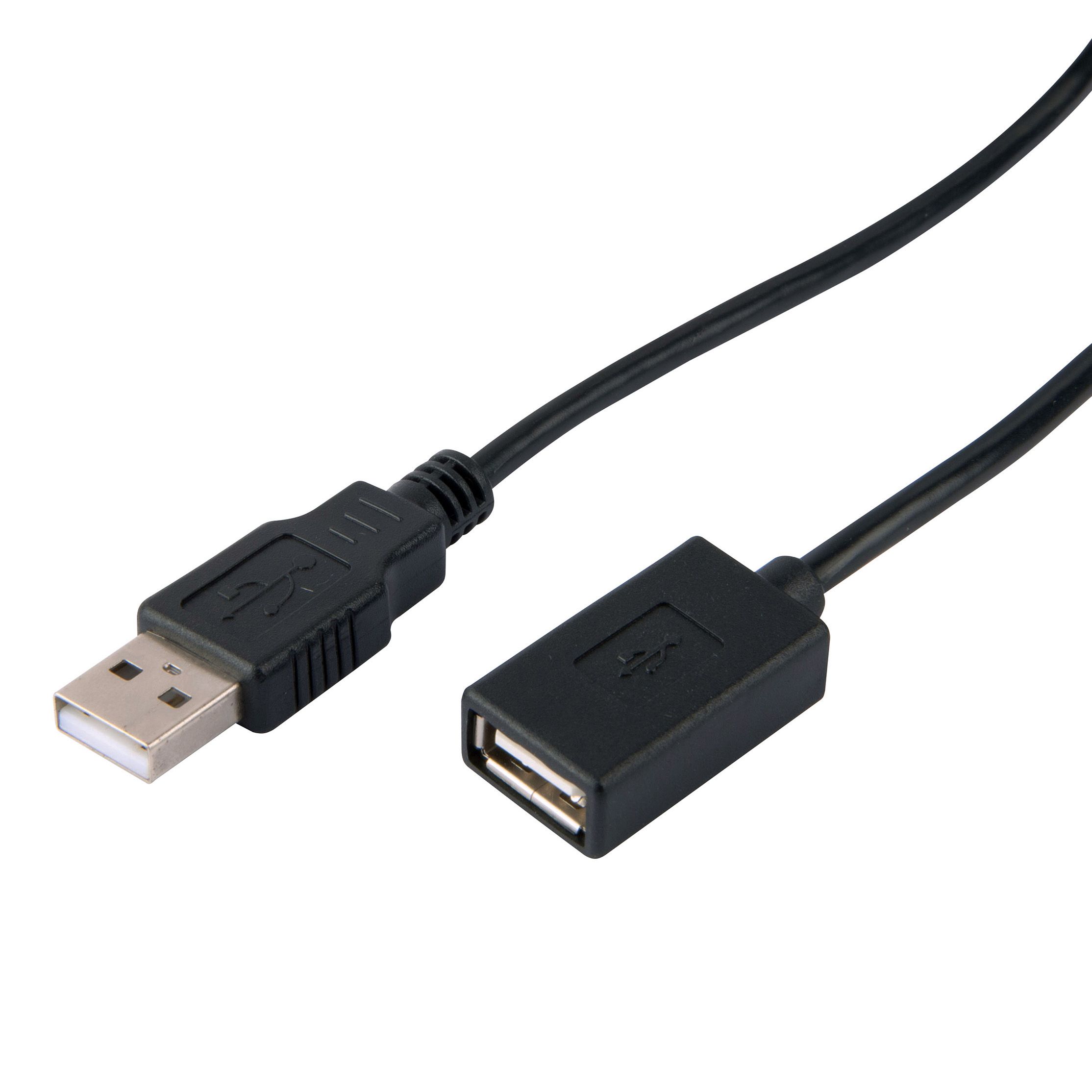 Tristar Black Extension lead with USB