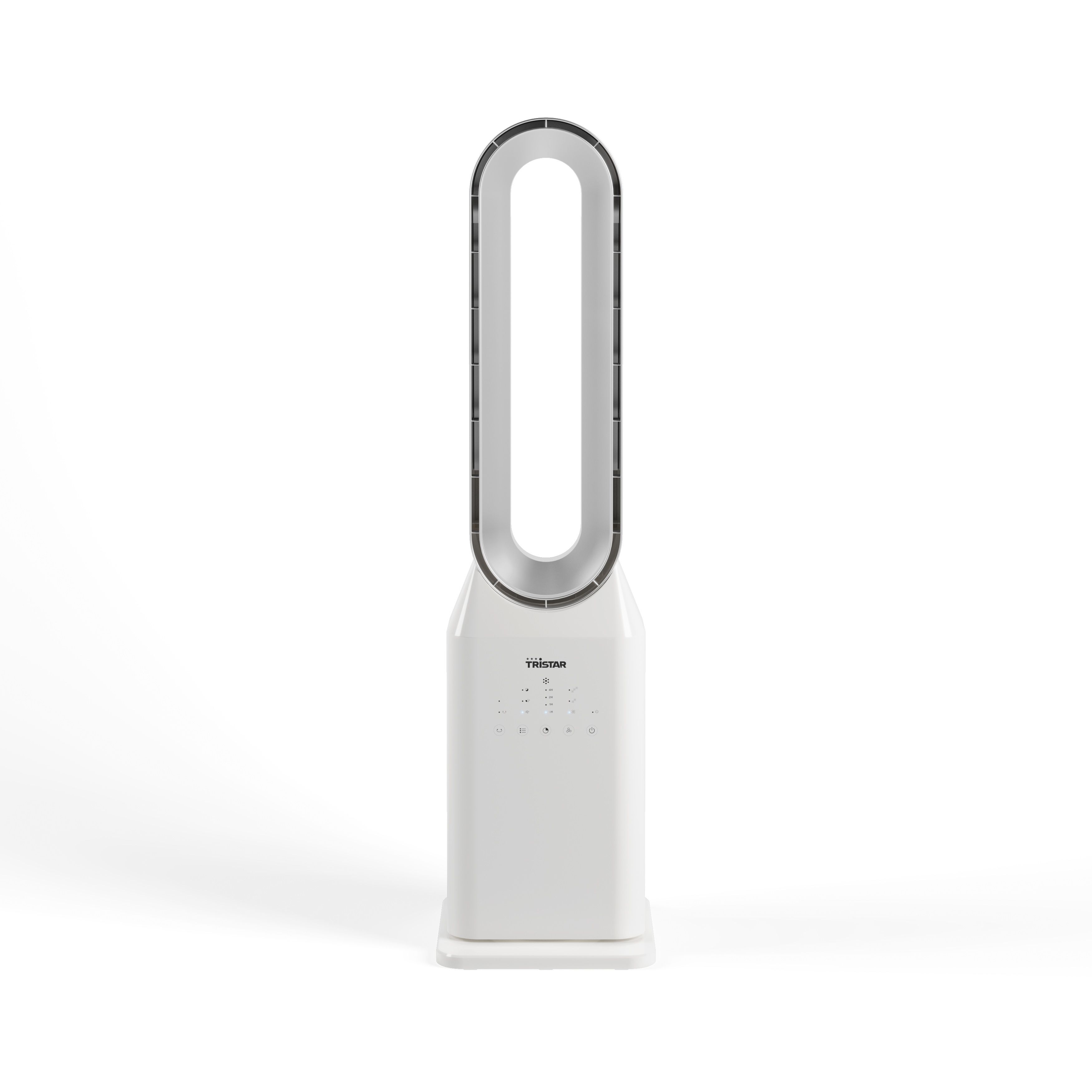 Tristar White LED Remote controlled Multifunctional bladeless fan - (H)90cm (W)23.5cm