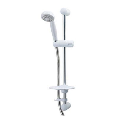 Triton Aaron White Single-spray pattern Shower riser rail kit
