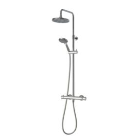 Triton Benito Chrome effect Rear fed Thermostatic Mixer Shower with 2 Shower heads