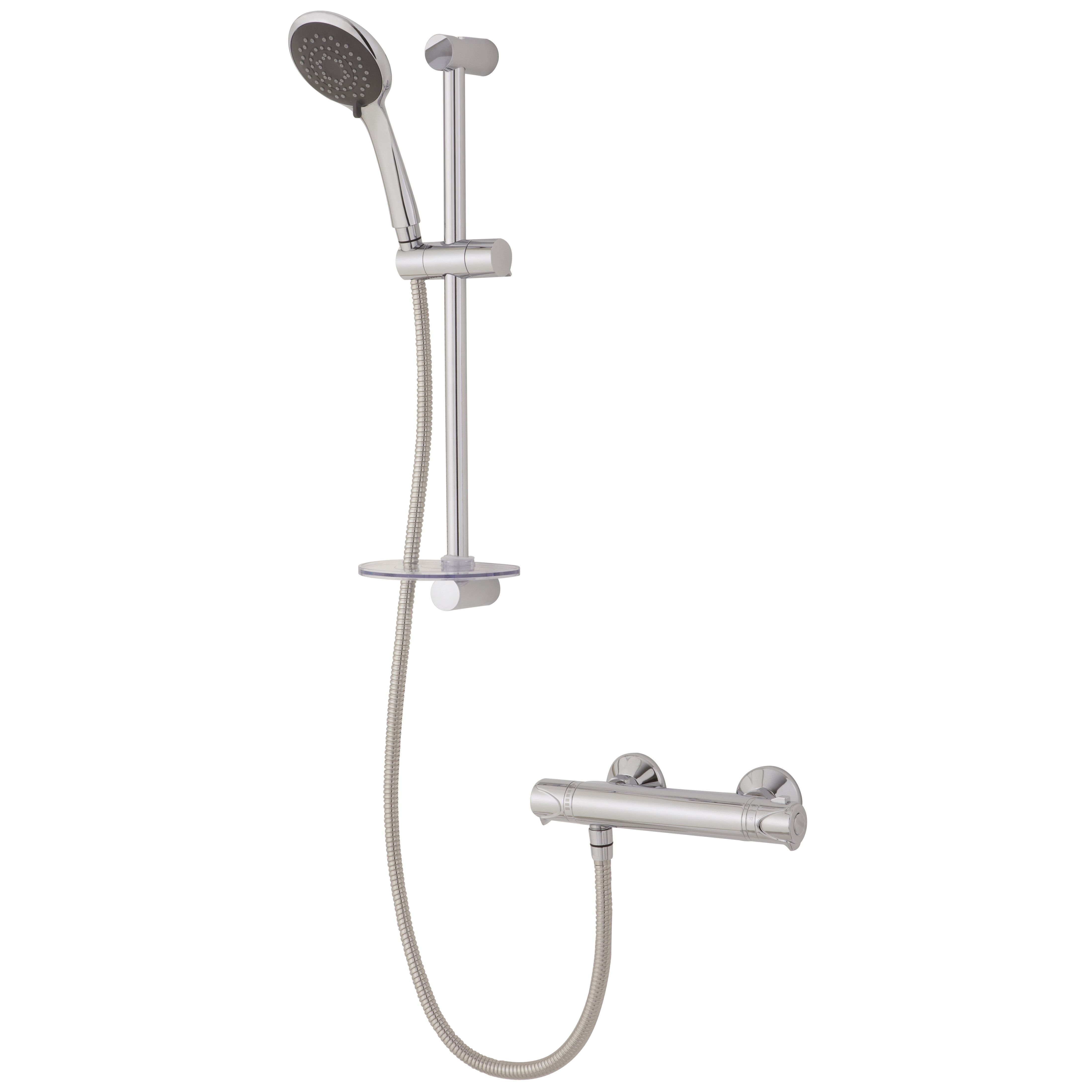Triton Benito Chrome effect Rear fed Thermostatic Mixer Shower DIY at B&Q