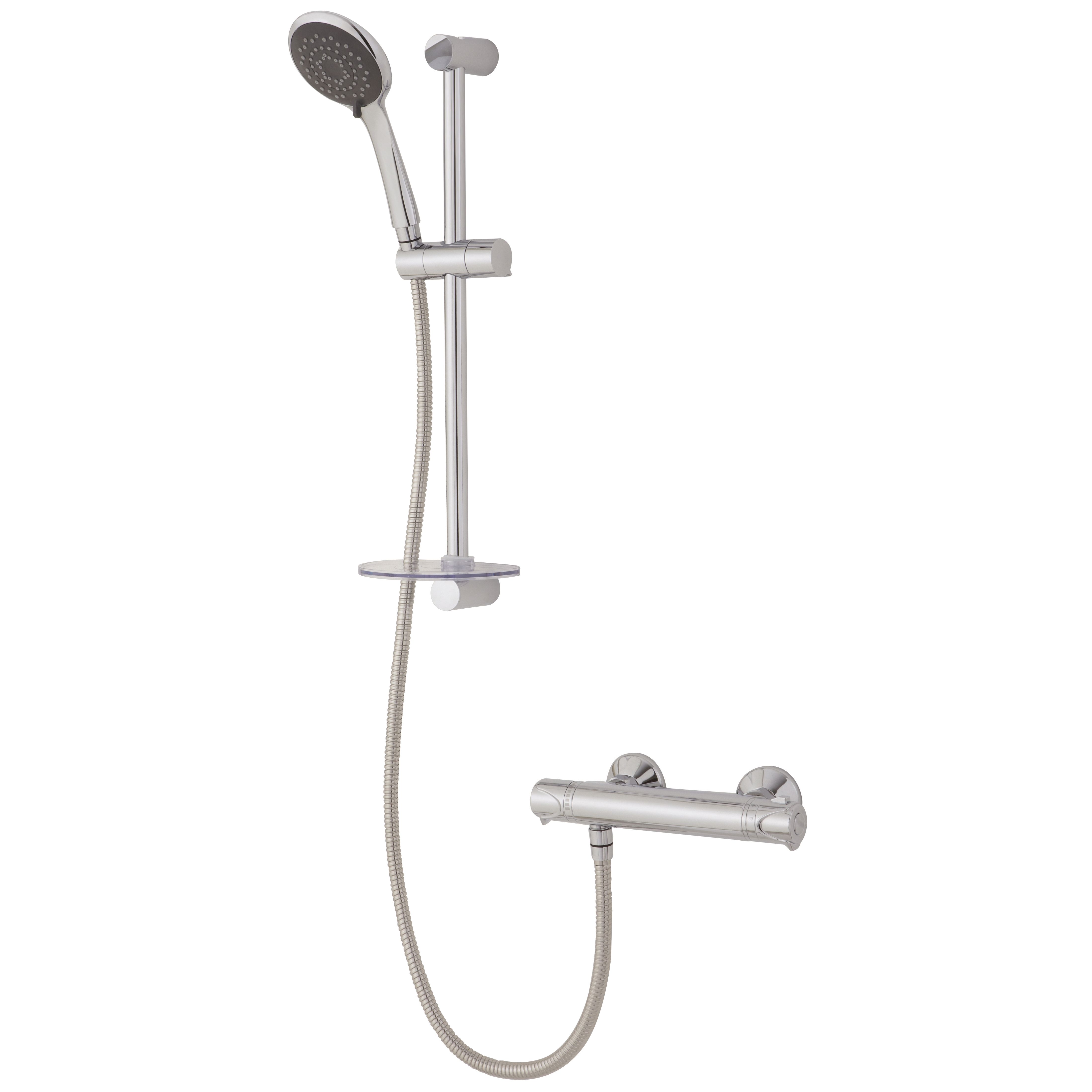 Triton Benito Chrome effect Rear fed Thermostatic Mixer Shower