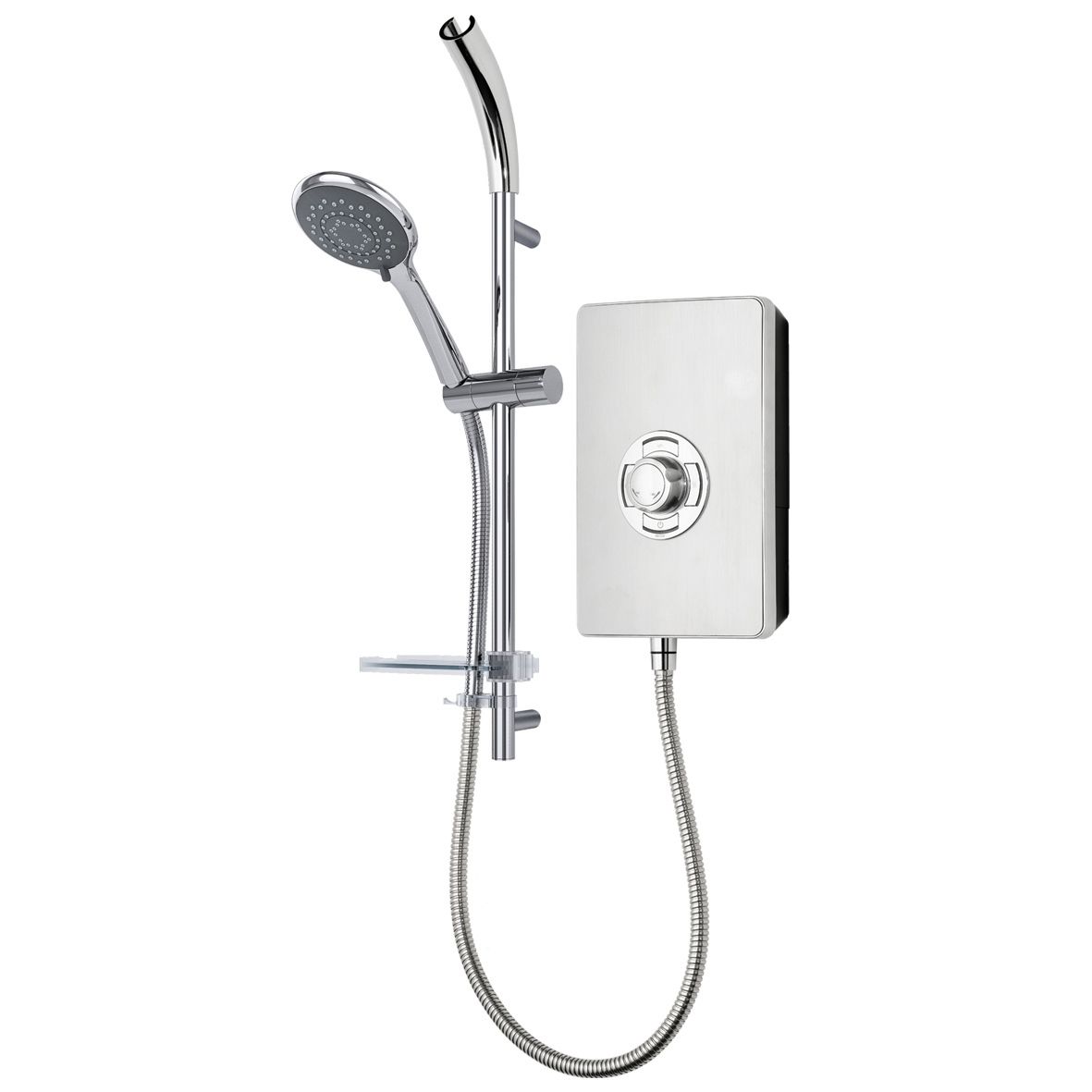 Triton Brushed steel effect Electric Shower, 9.5kW DIY at B&Q