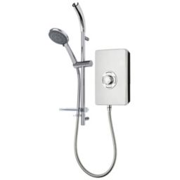 Triton Brushed steel effect Electric Shower, 9.5kW