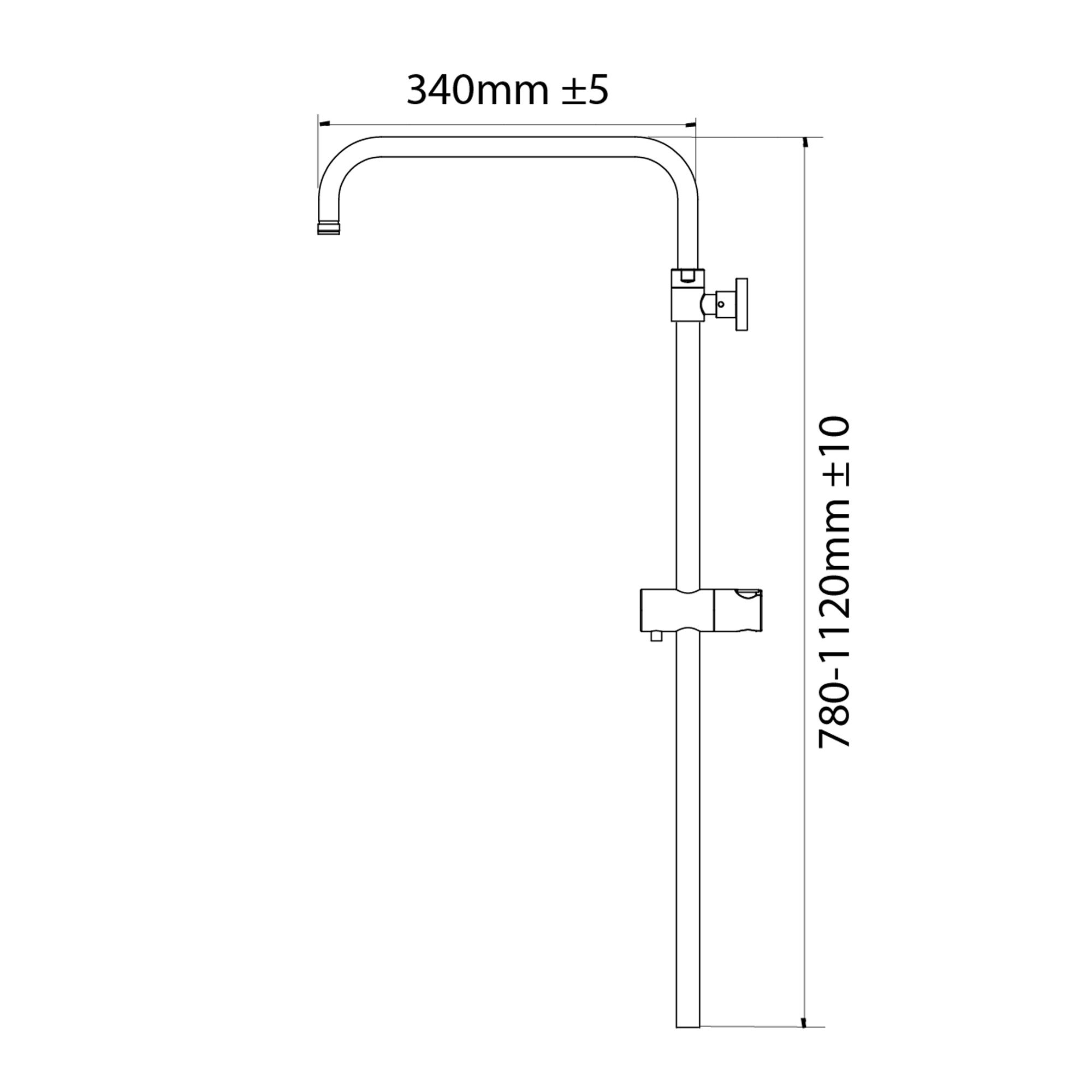 Triton Chrome effect Rear fed Thermostatic Mixer Shower with 2 Shower heads