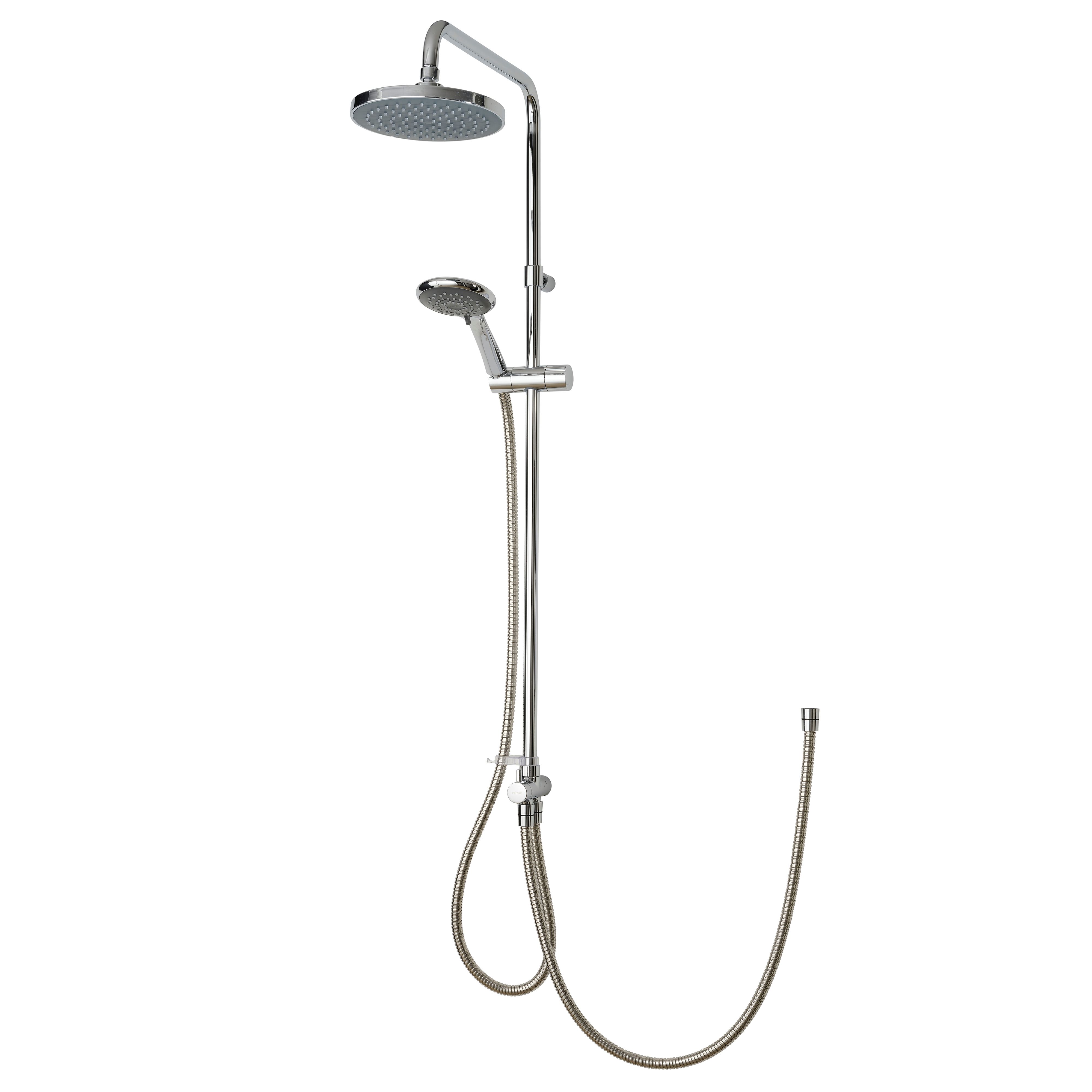 Triton Chrome effect Wall-mounted Thermostatic Shower kit with 2 shower heads