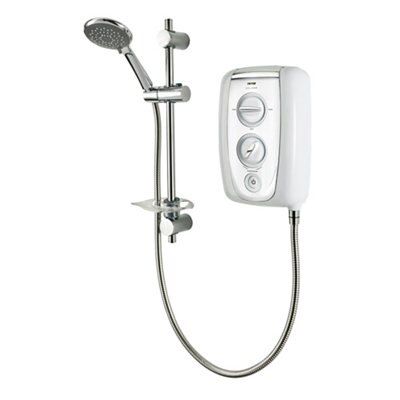 Triton Eclipse White Chrome Effect Electric Shower, 8.5kW | DIY At B&Q