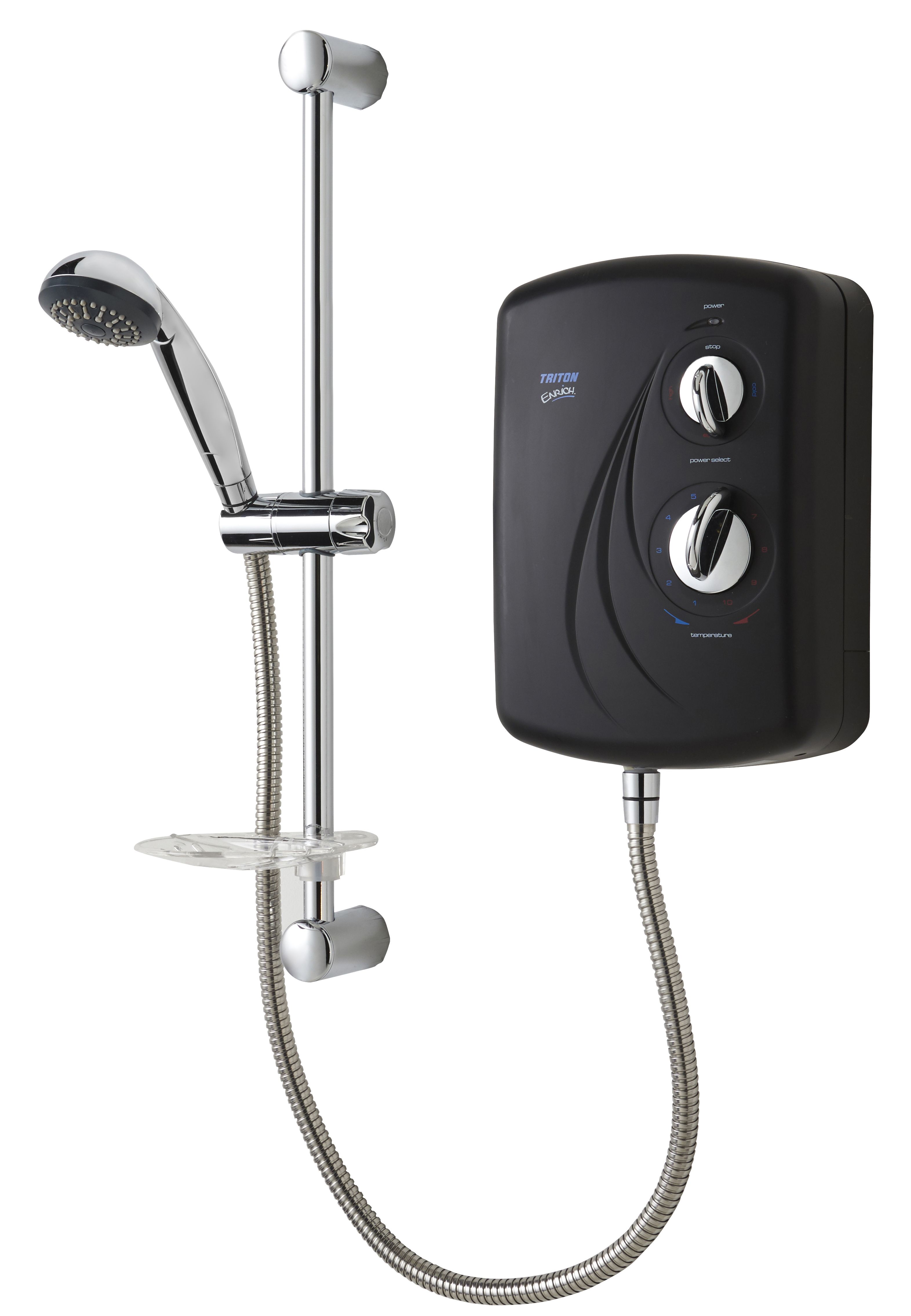 Triton Enrich Black Electric Shower, 8.5kW | DIY At B&Q