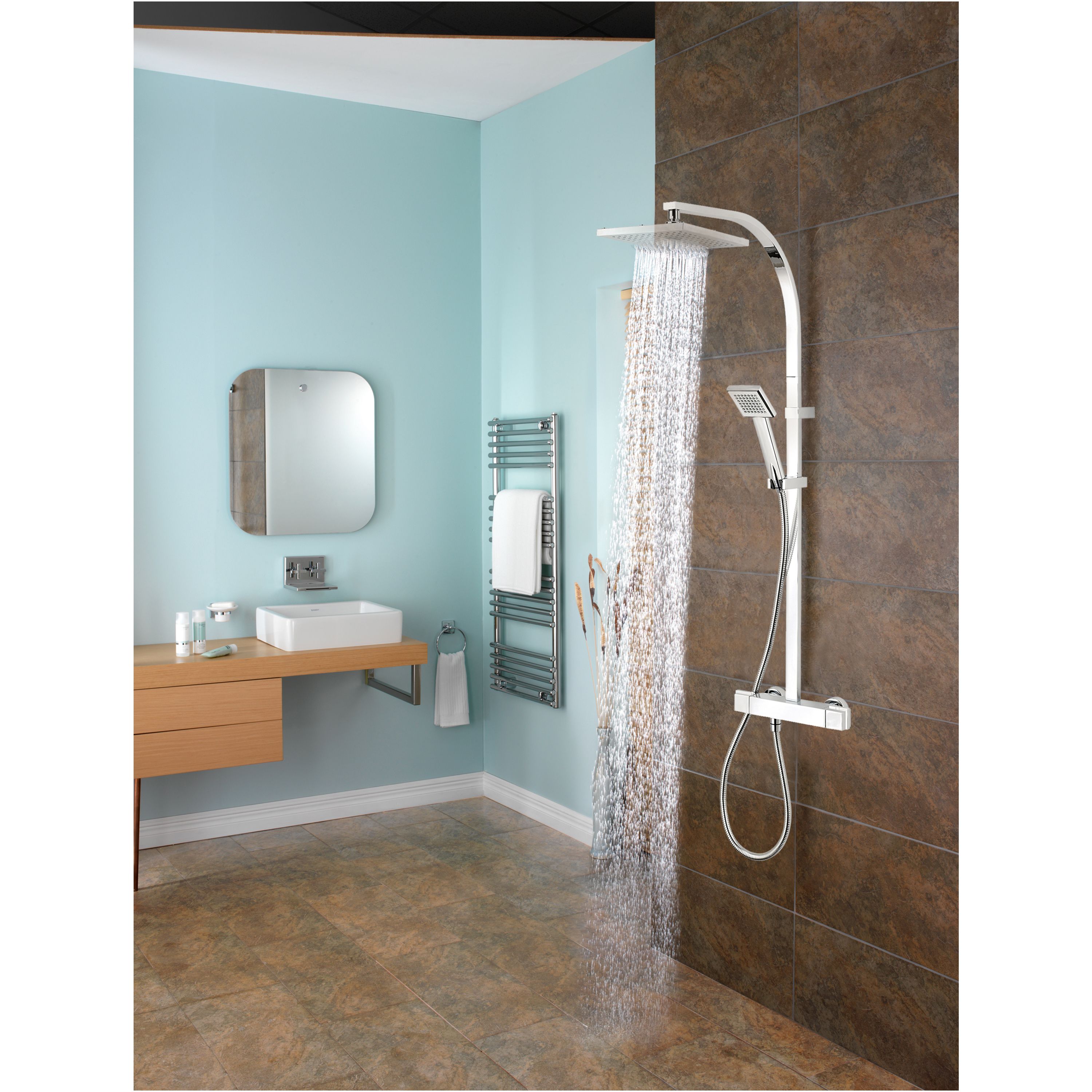Triton Caroli Rear-Fed Exposed Chrome Thermostatic Mixer Shower - 5