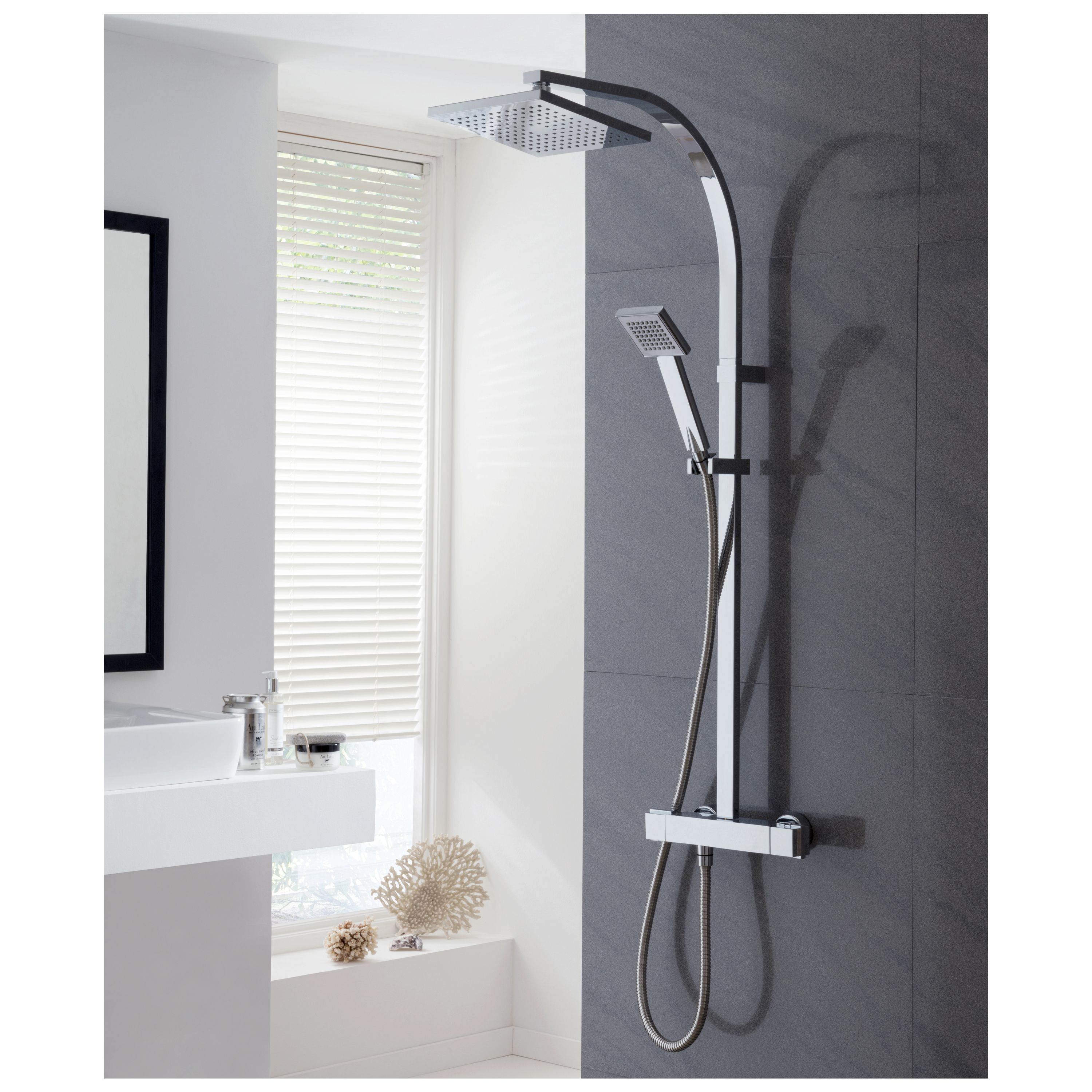 Triton Caroli Rear-Fed Exposed Chrome Thermostatic Mixer Shower - 4