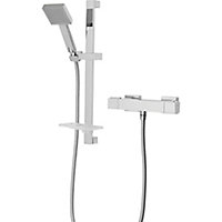 Triton Excellente Single-spray pattern Rear fed Chrome effect Thermostatic Shower