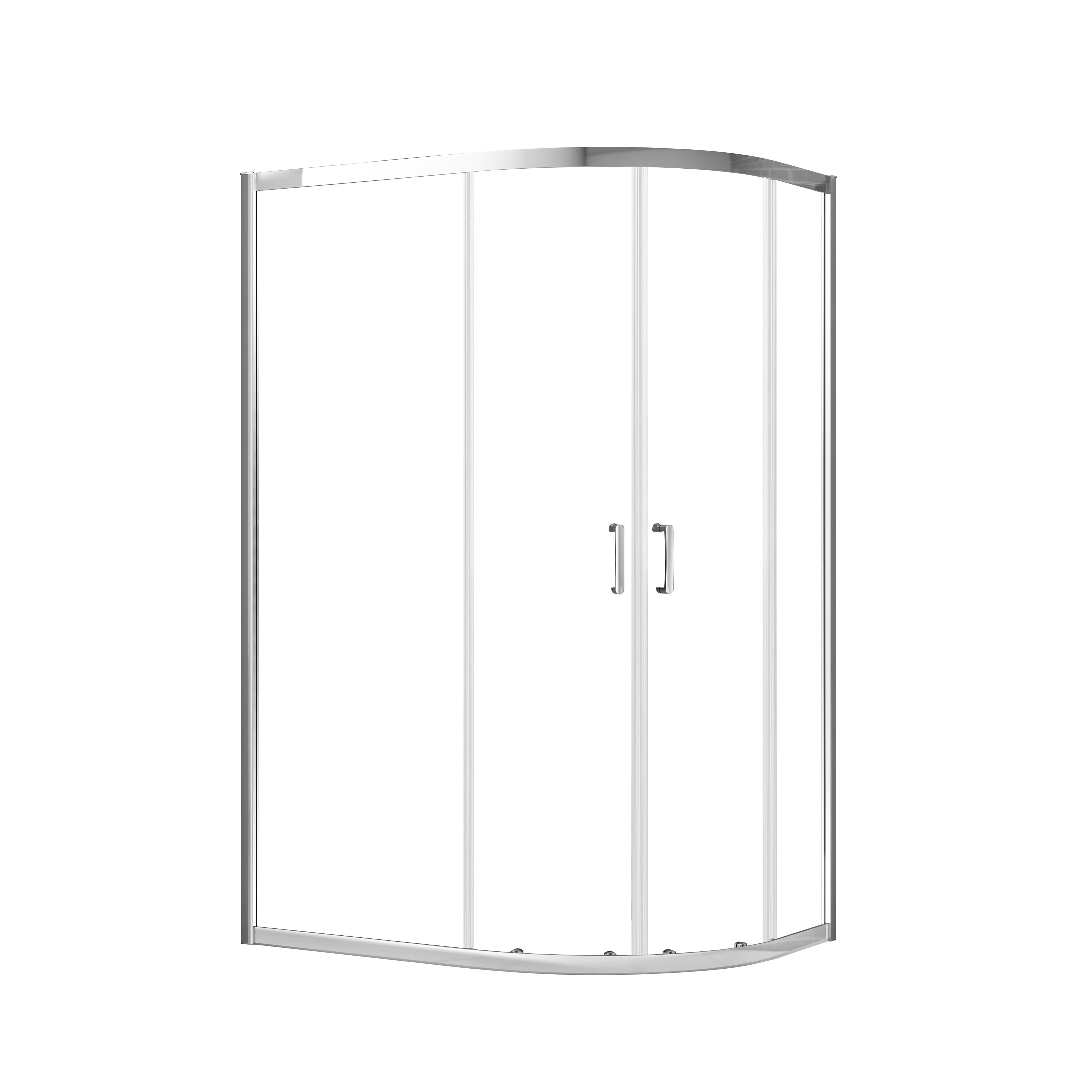 Triton Fast fix Framed Clear Chrome effect Offset quadrant Shower ...