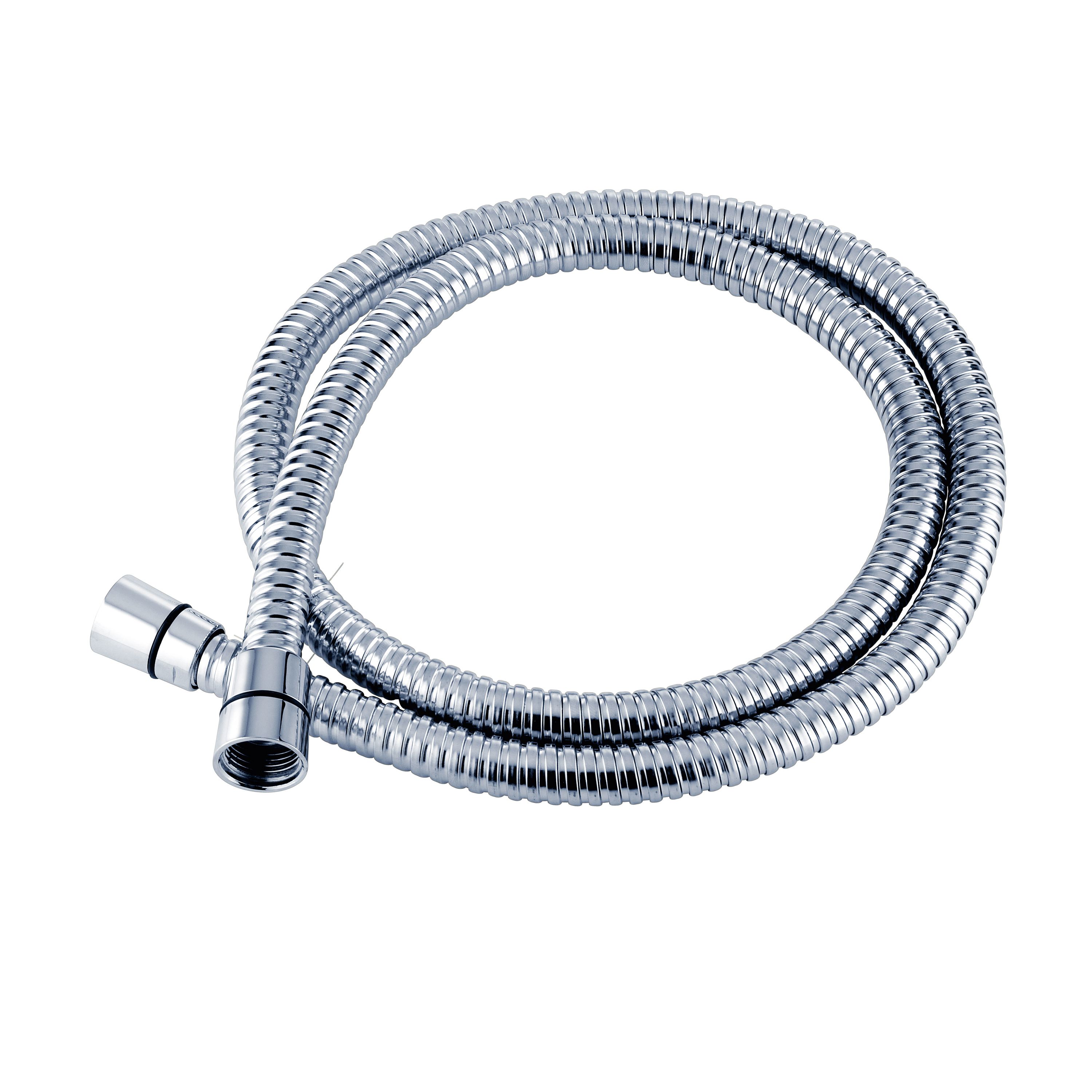 Triton Gloss Chrome effect Stainless steel Shower hose, (L)1.25m