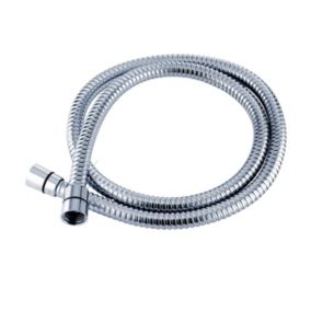 Triton Gloss Chrome effect Stainless steel Shower hose, (L)1.25m