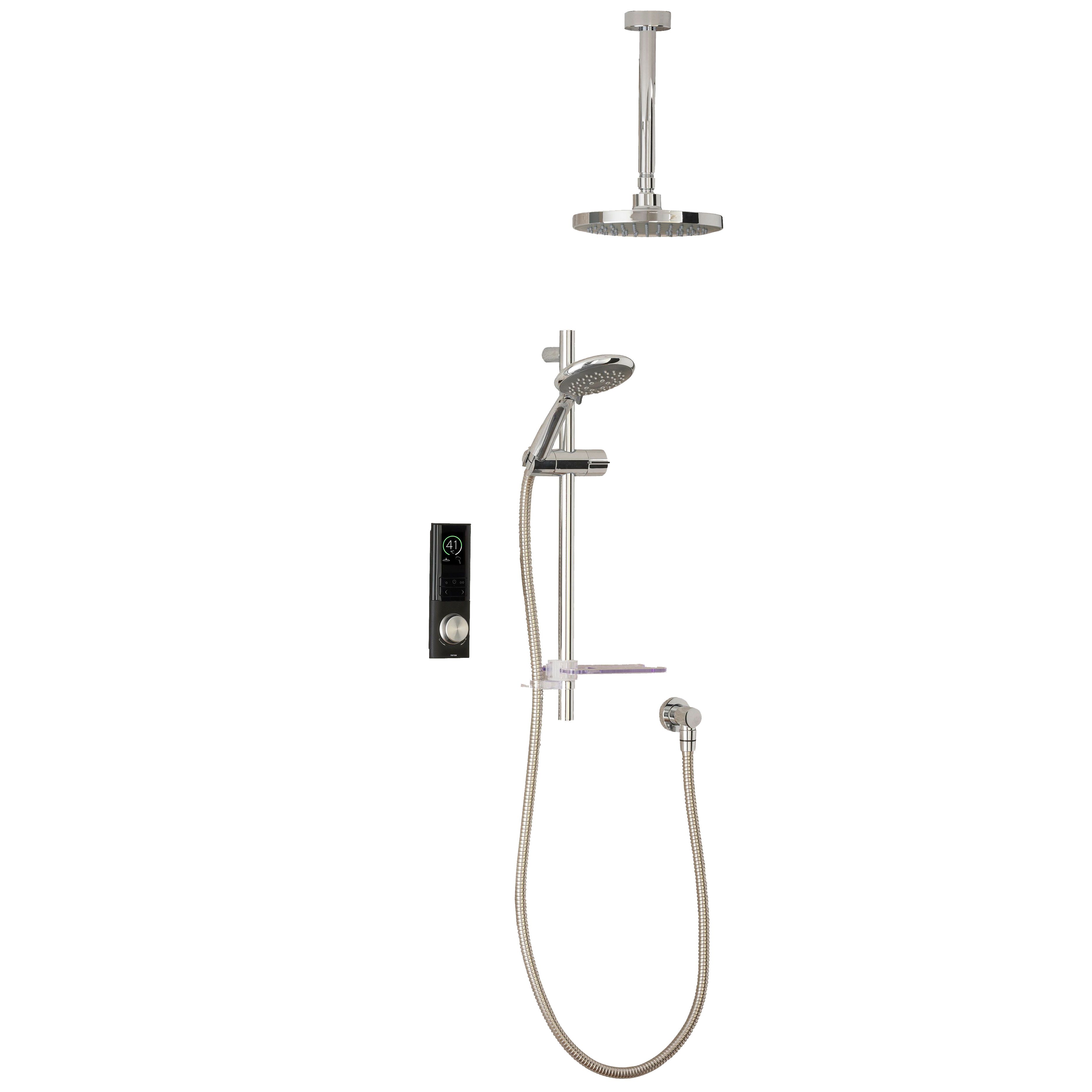 Triton Home Black Thermostatic Mixer Shower DIY at B&Q