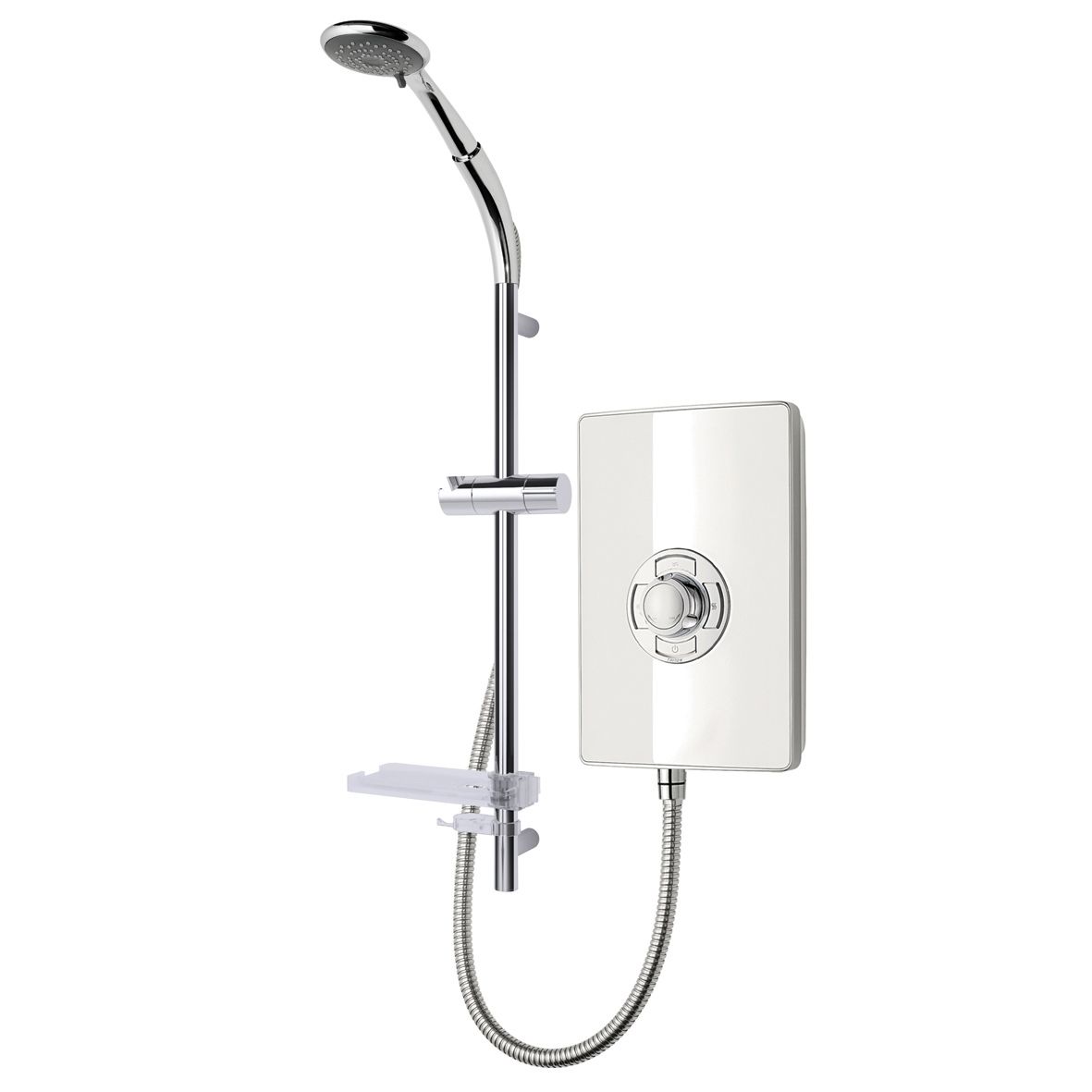 Triton Silver & White Chrome Effect Electric Shower, 9.5kW | DIY At B&Q