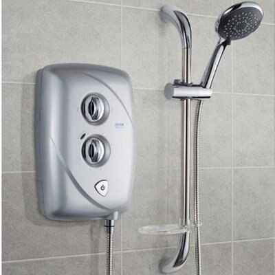 Triton T80 Easi-Fit Satin Electric Shower, 9.5kW