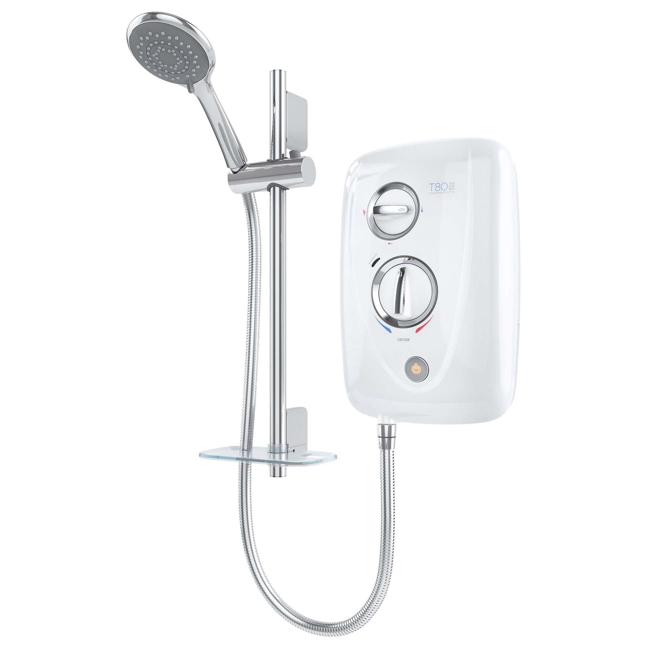 Triton T80 Easi-Fit+ Thermostatic White Electric Shower, 8.5kW | DIY at Bu0026Q