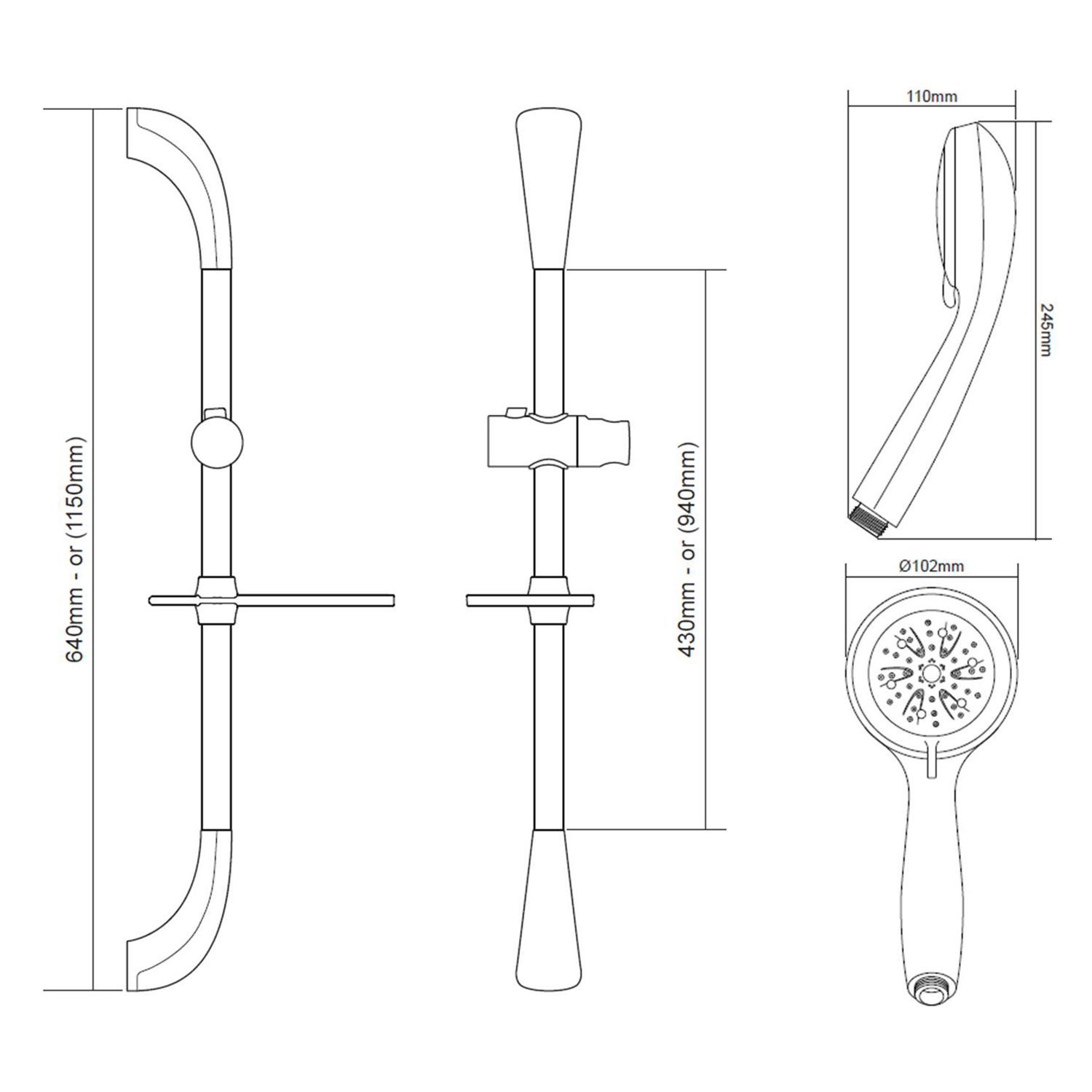 Triton T80 Easi-fit White Electric Shower, 9.5kW