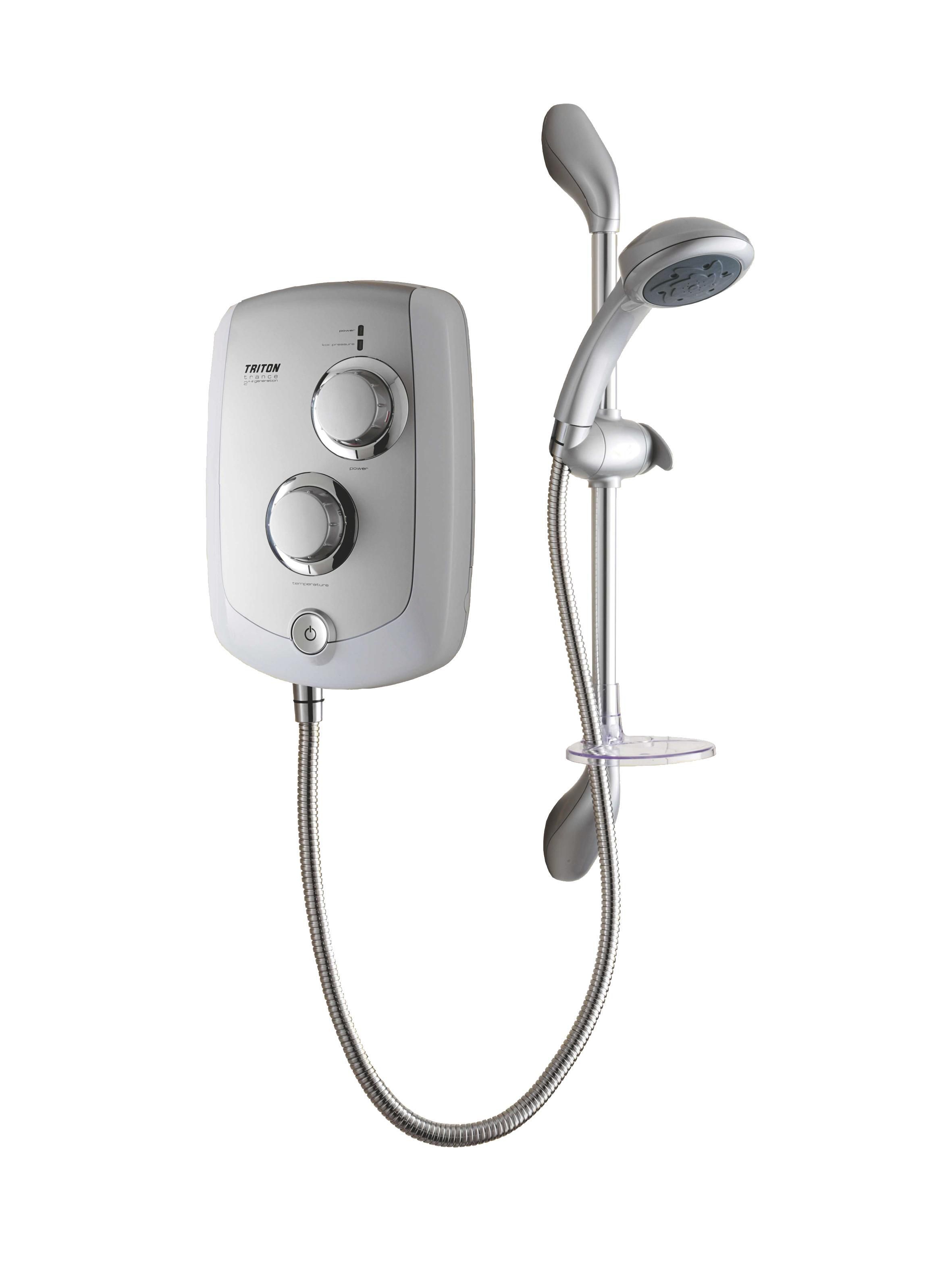 Triton Trance White Chrome effect Electric Shower, 8.5kW