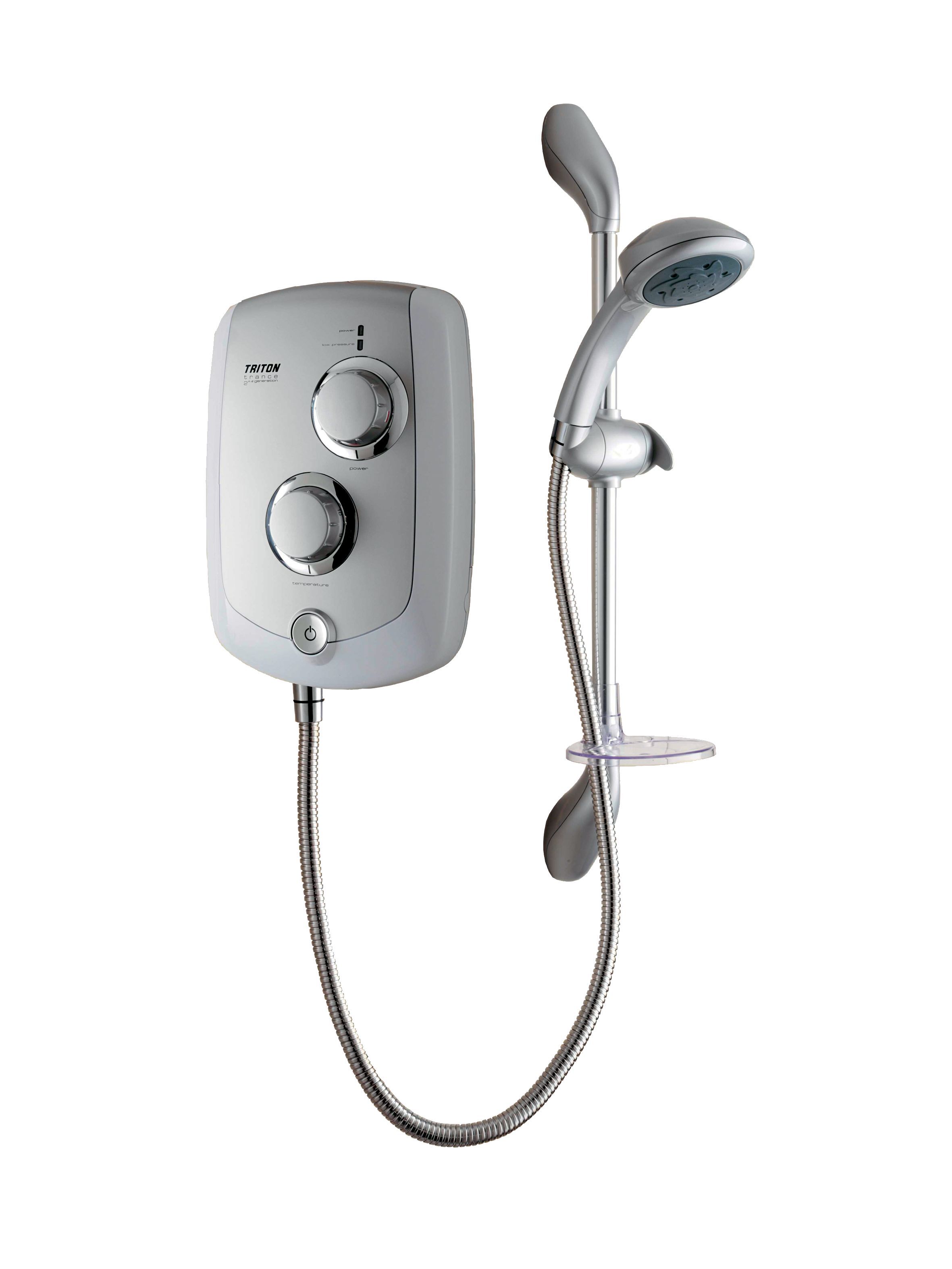 Triton Trance White Chrome effect Electric Shower, 9.5kW