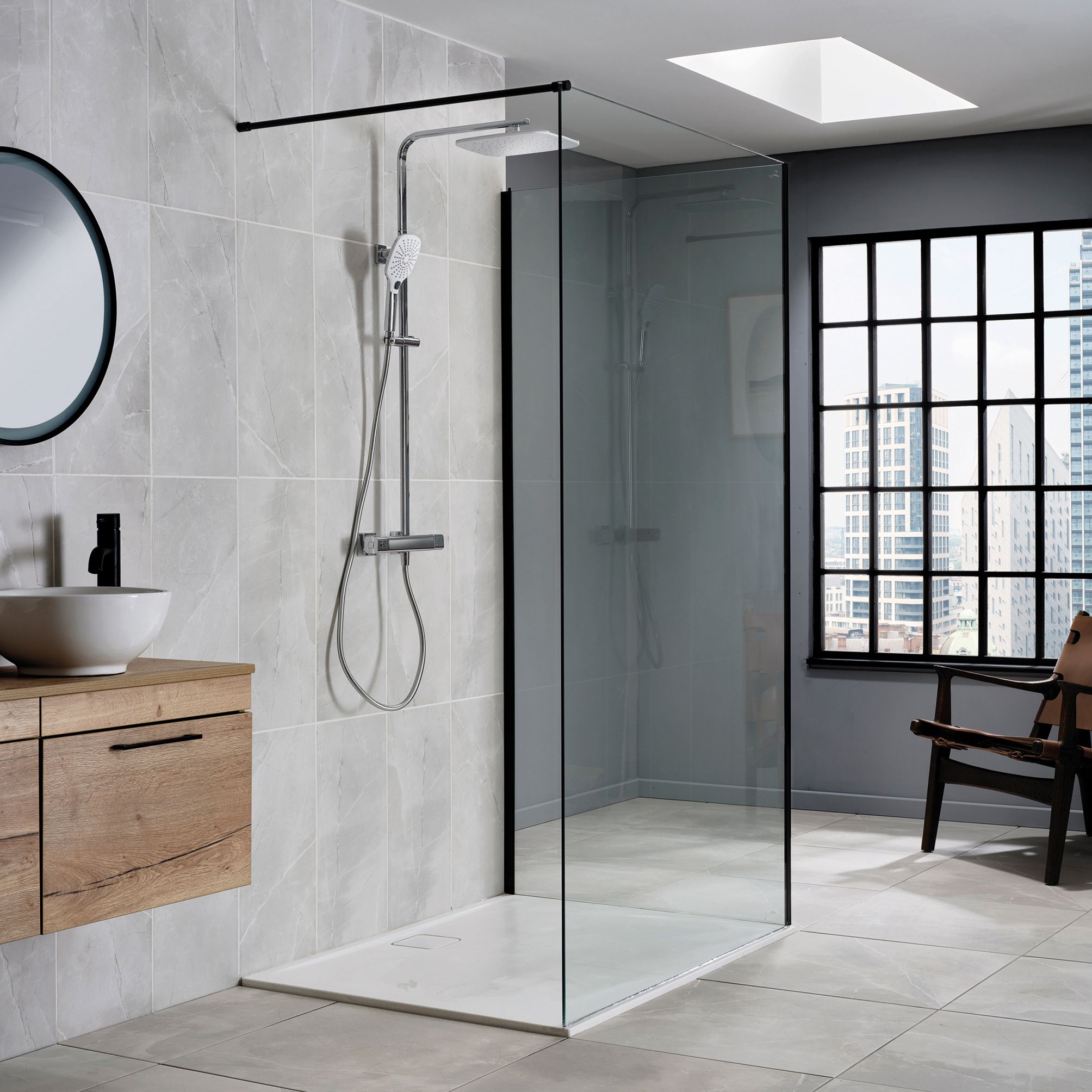 Triton Velino Chrome effect Thermostatic Mixer Multi head shower with 2 ...