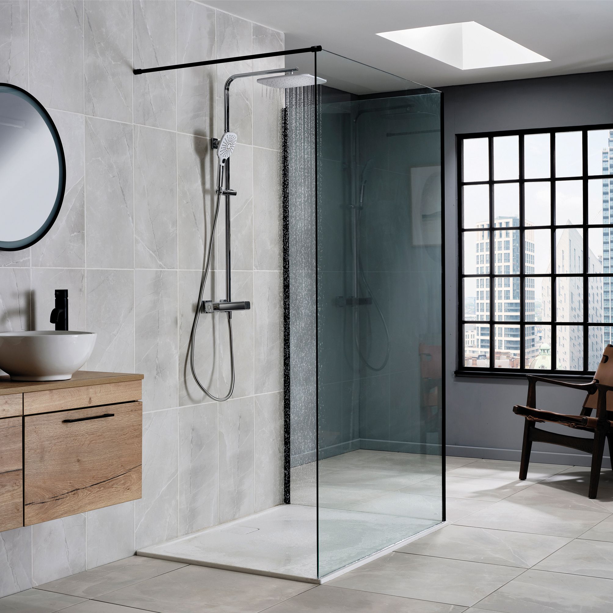 Triton Verne  Rear-Fed Exposed Silver Thermostatic Concentric Mixer Shower - 5
