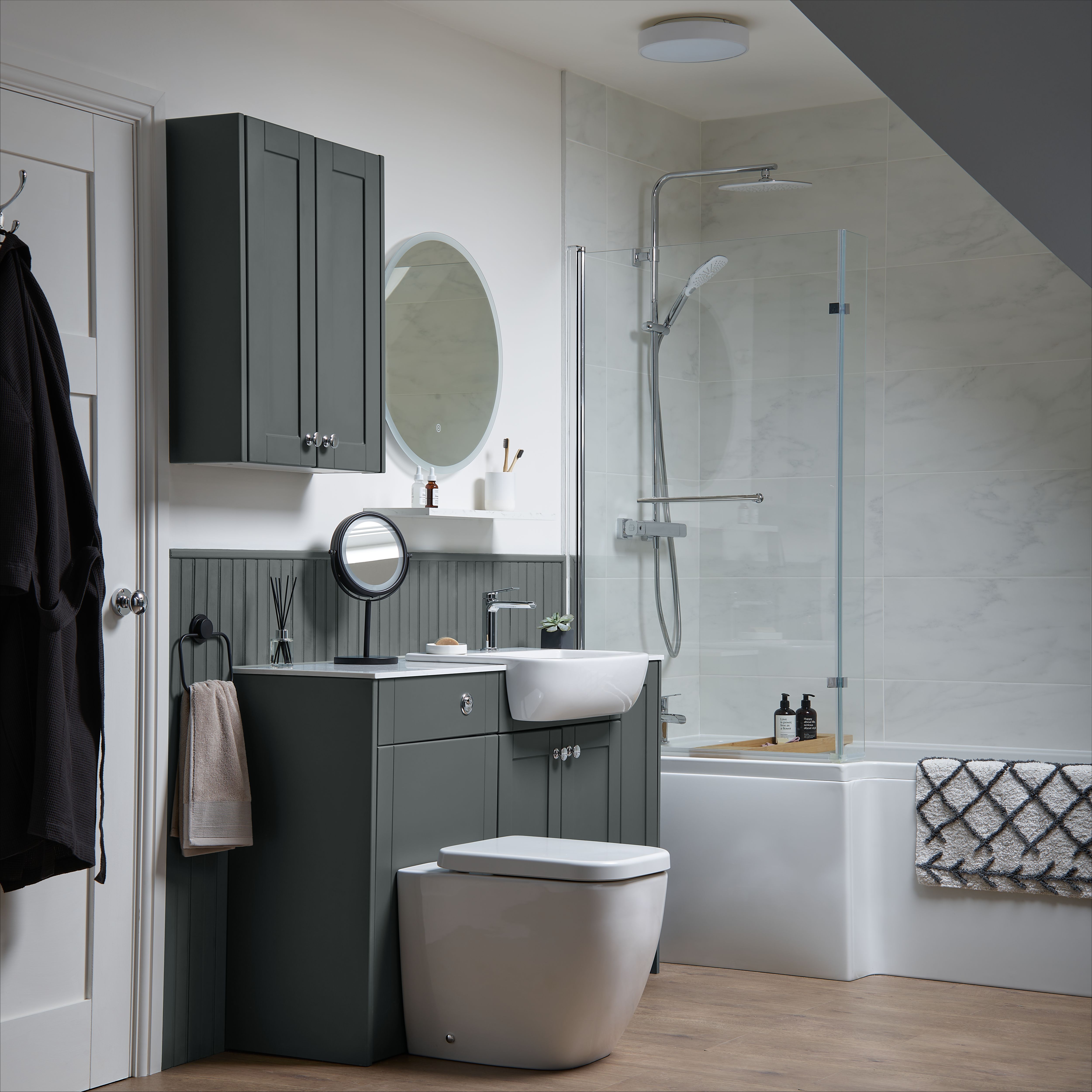 Triton Verne  Rear-Fed Exposed Silver Thermostatic Concentric Mixer Shower - 8