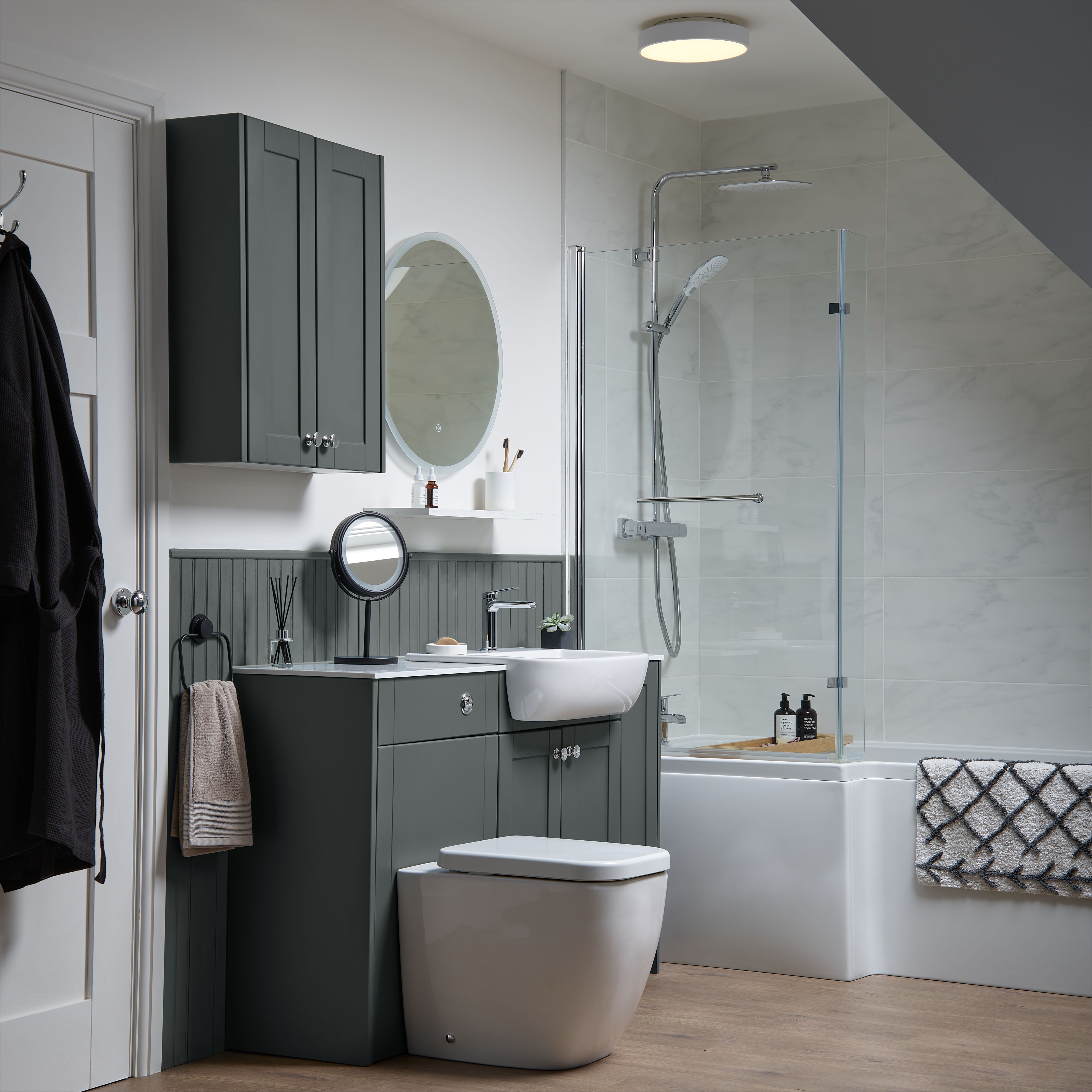 Triton Verne  Rear-Fed Exposed Silver Thermostatic Concentric Mixer Shower - 10