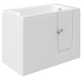 Trojan Baths Gloss White Rectangular Right-handed Deep Soak Easy access bath (L)122cm (W)65cm