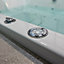 Trojan Baths Whirlpool Silver effect 8 Jet Bath spa system with LED lights