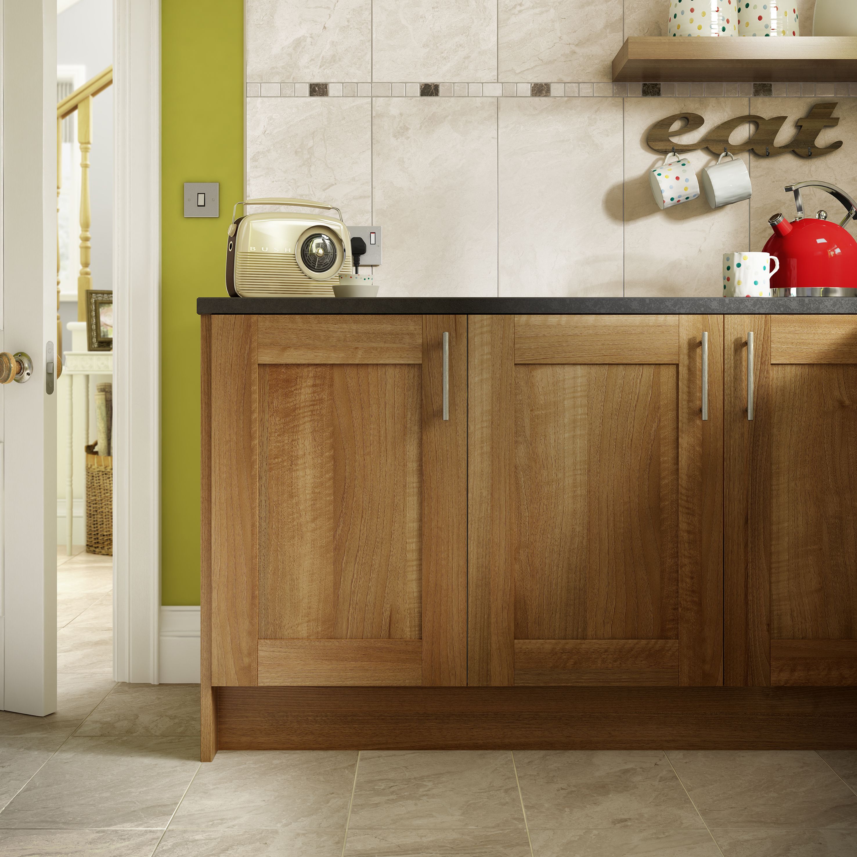 Troy Haver Sand Matt Travertine Stone effect Ceramic Indoor Wall & floor Tile - 5