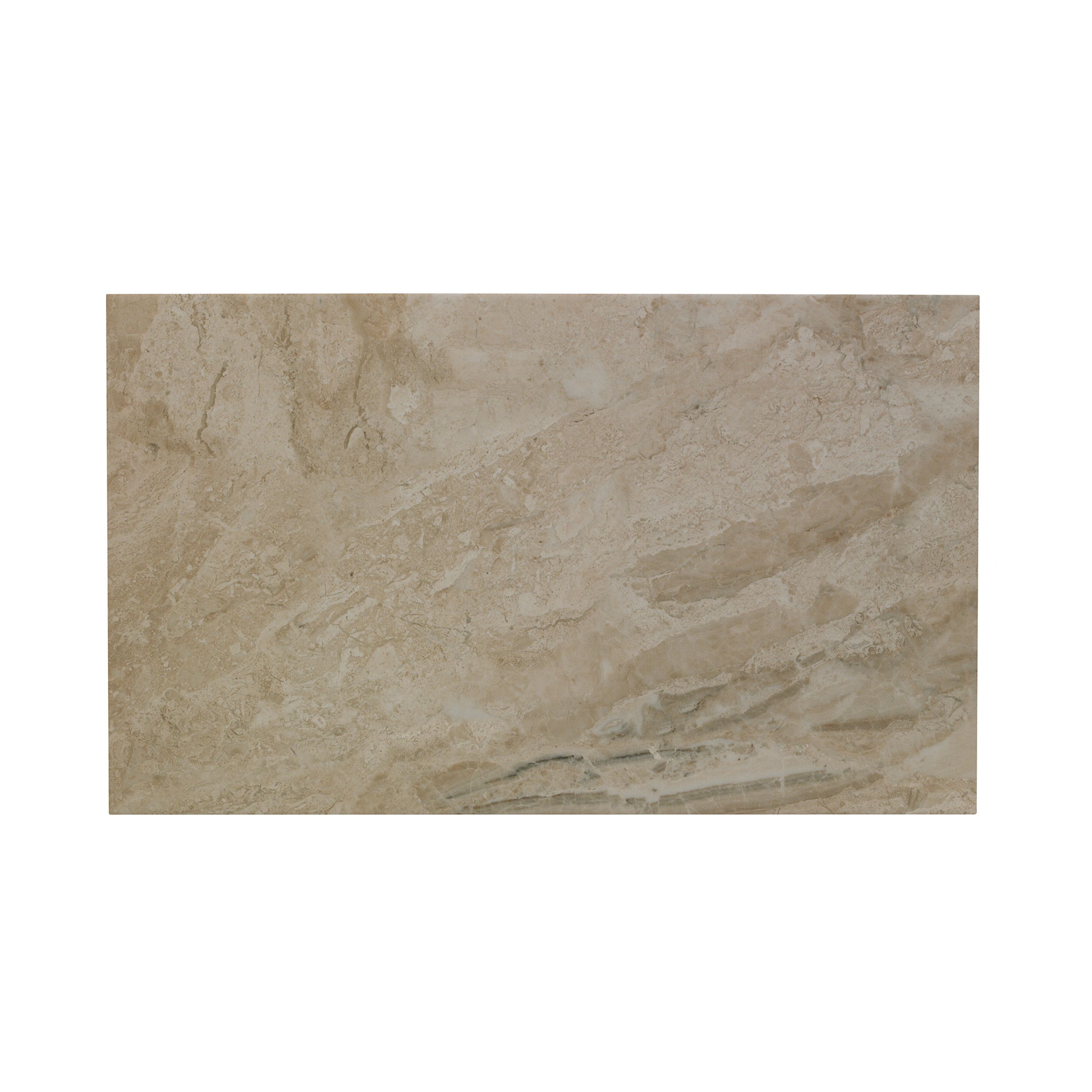 Troy Haver Sand Matt Travertine Stone effect Ceramic Indoor Wall & floor Tile, Pack of 6, (L)300mm (W)600mm