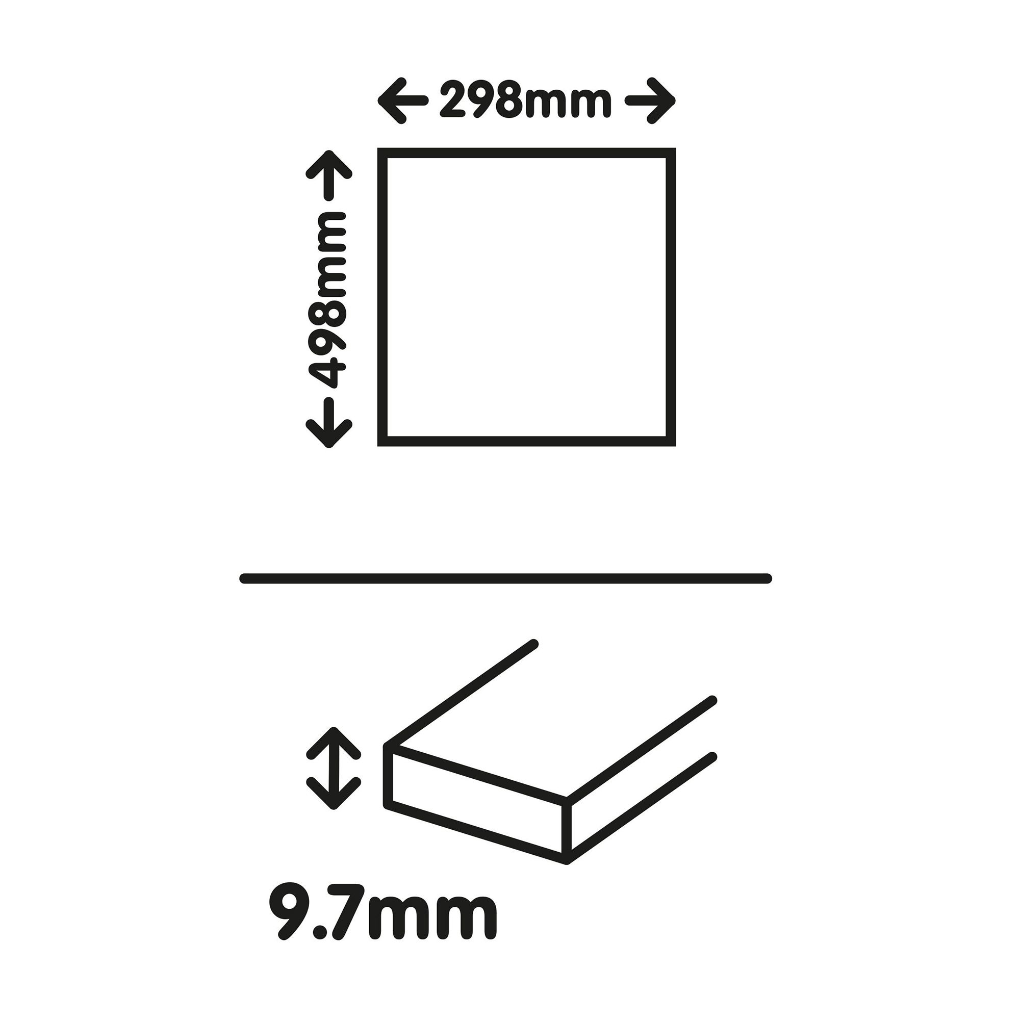 Troy Oscano Anthracite Matt Stone effect Textured Ceramic Indoor Wall & floor Tile, Pack of 6, (L)300mm (W)600mm