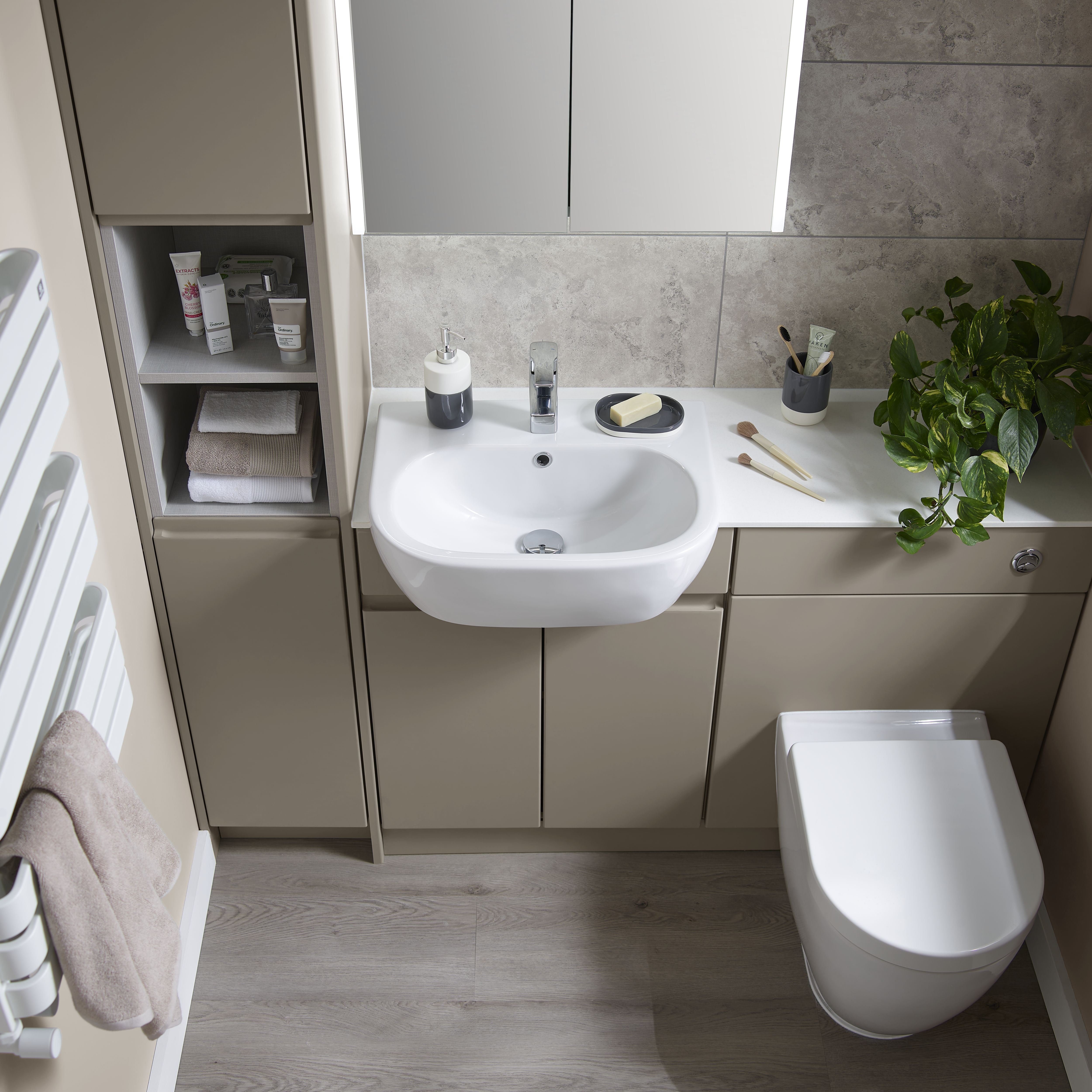 Troy Oscano Light grey Matt Stone effect Ceramic Indoor Wall & floor Tile - 7