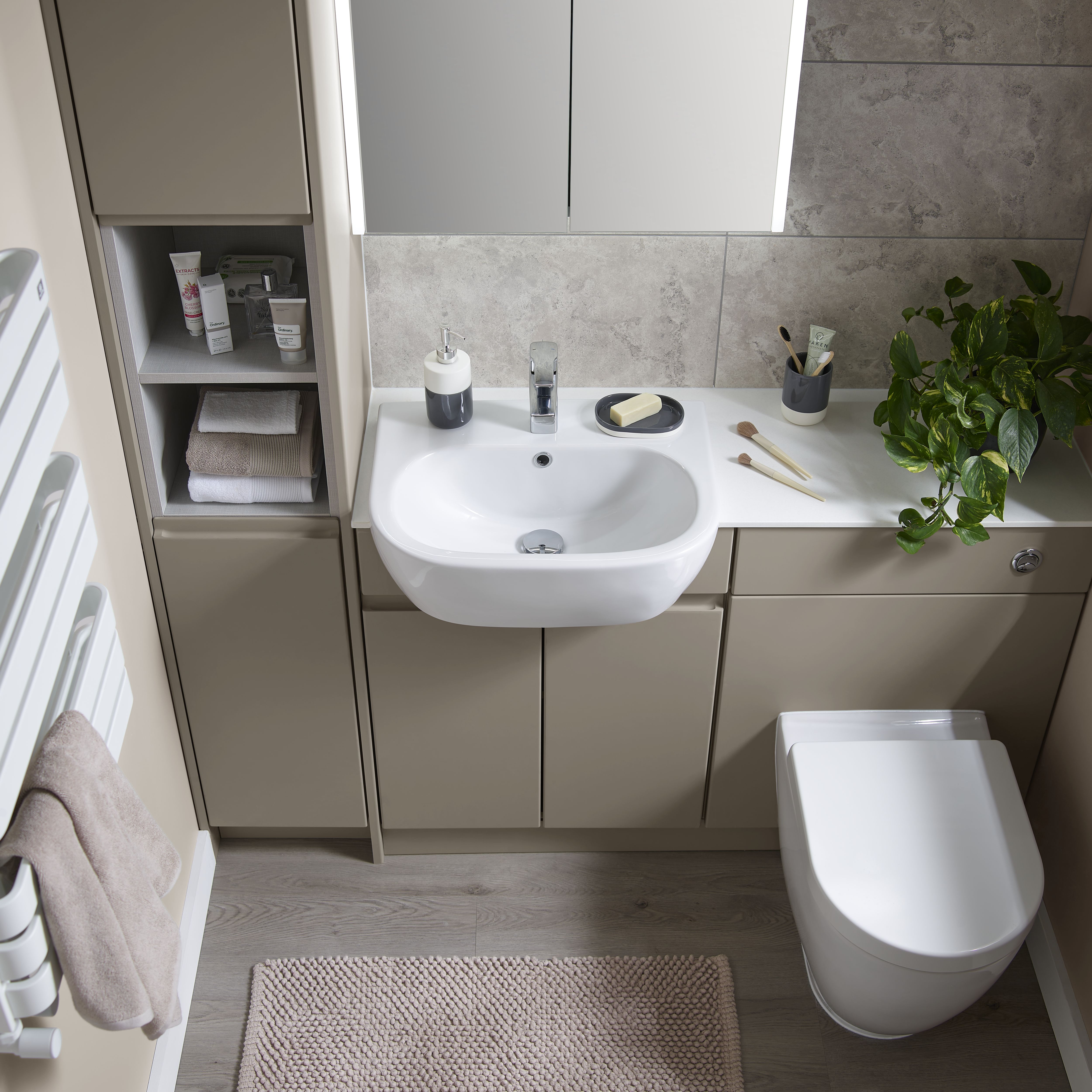Troy Oscano Light grey Matt Stone effect Ceramic Indoor Wall & floor Tile - 8