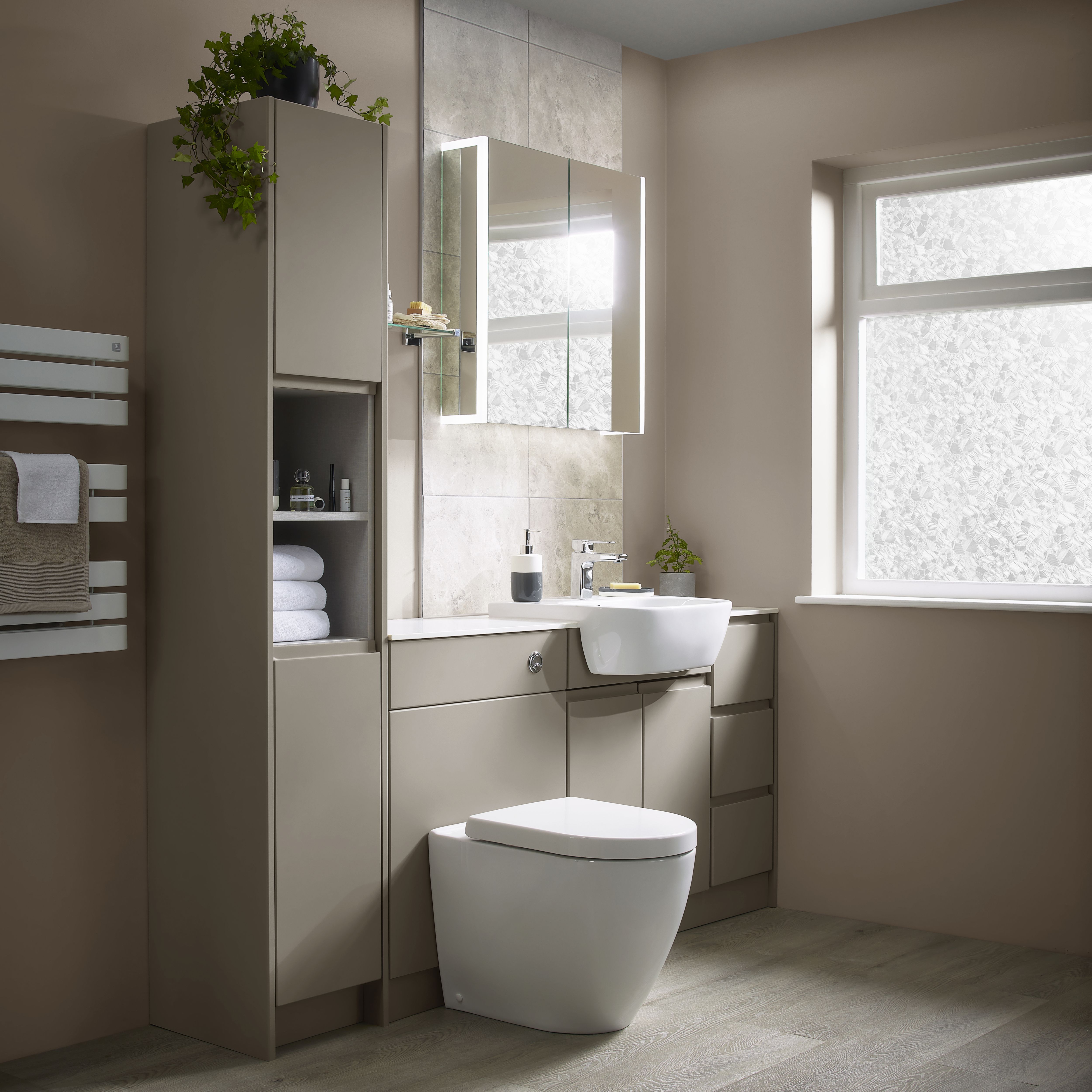Troy Oscano Light grey Matt Stone effect Ceramic Indoor Wall & floor Tile - 3