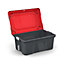 Trunk Medium duty Red & Black Robust trunk 40L Polypropylene Medium Stackable Storage box, Pack of 1