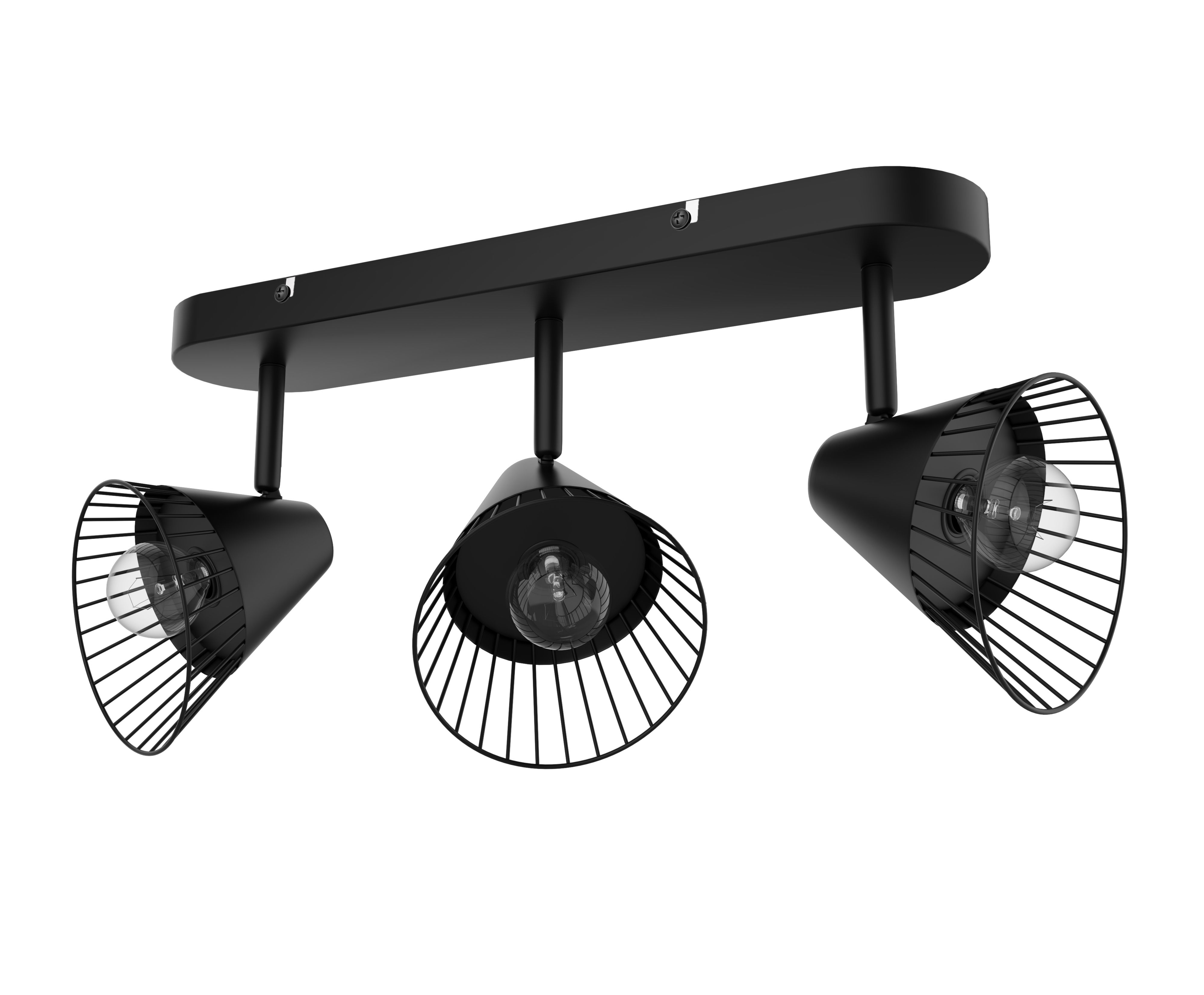 Tsolma Bar Matt Black 3 Light Spotlight