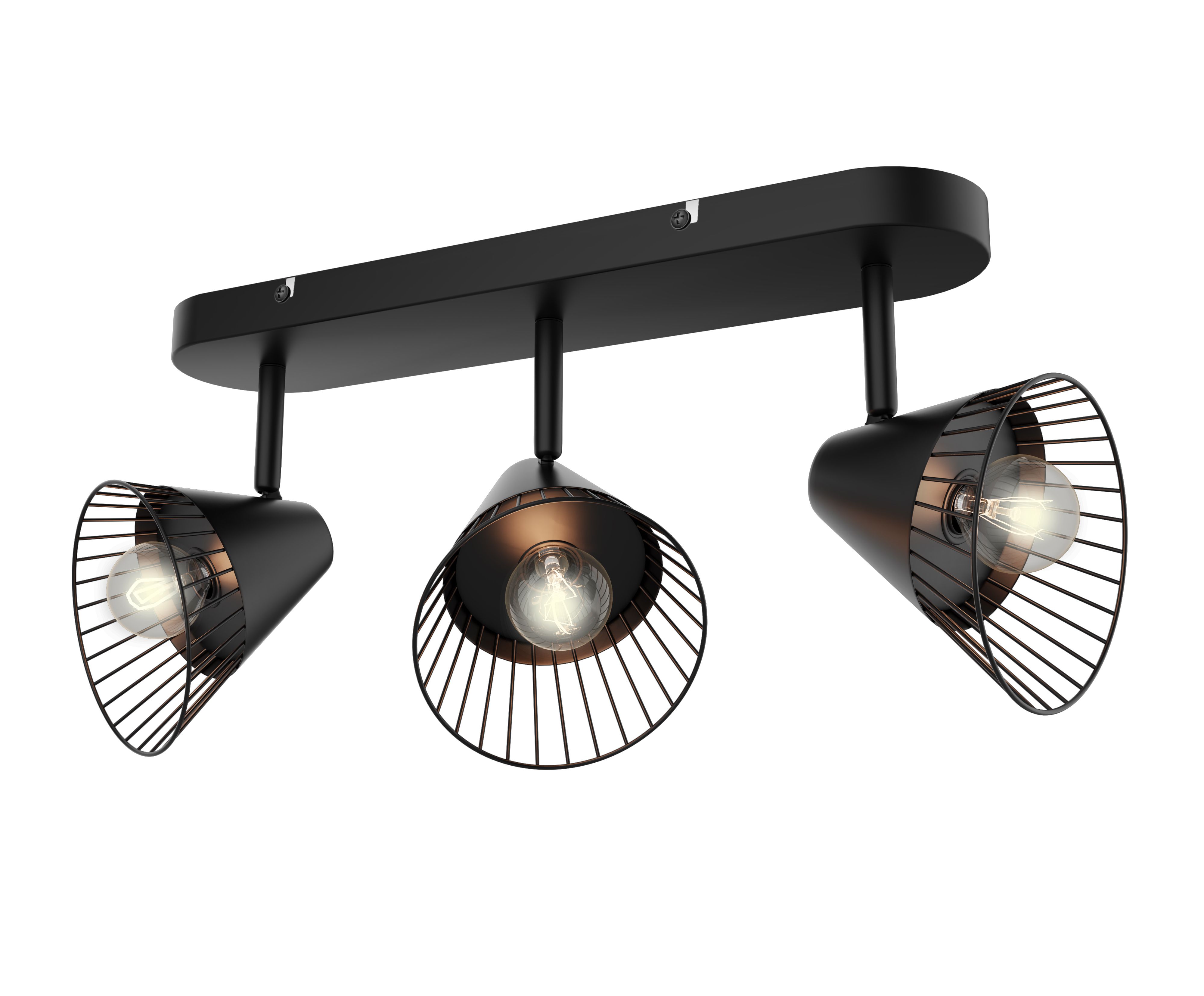 Tsolma Bar Matt Black 3 Light Spotlight