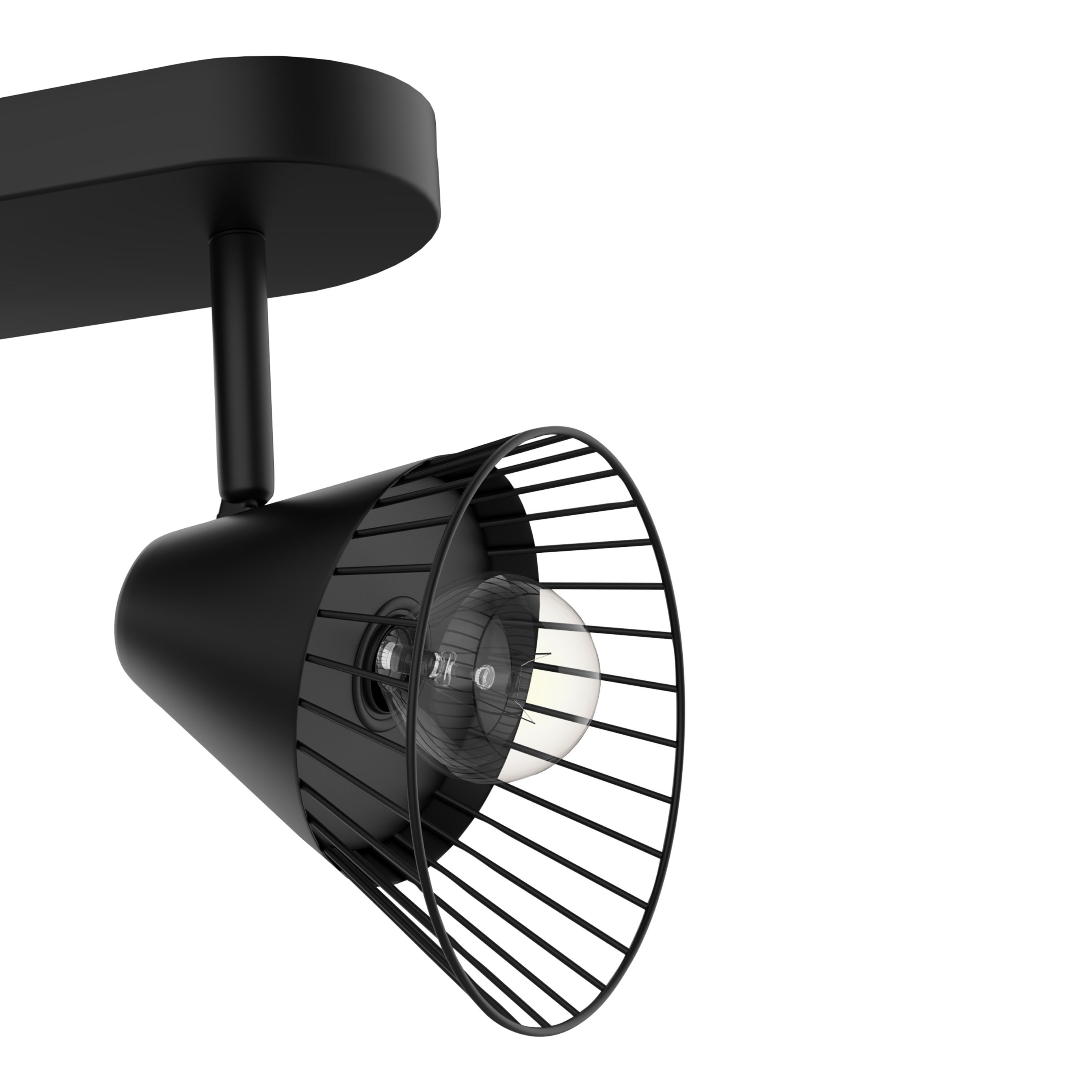 Tsolma Bar Matt Black 3 Light Spotlight