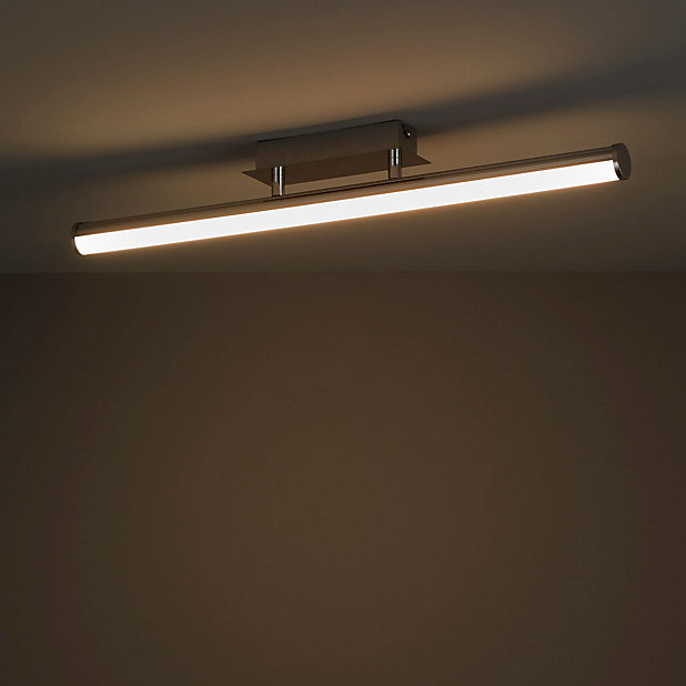 Tubula Chrome Effect Ceiling Light Diy At B Q - B Q Kitchen Ceiling Lights Led
