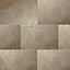 Tumbled Light beige Matt Stone effect Floor Tile Sample